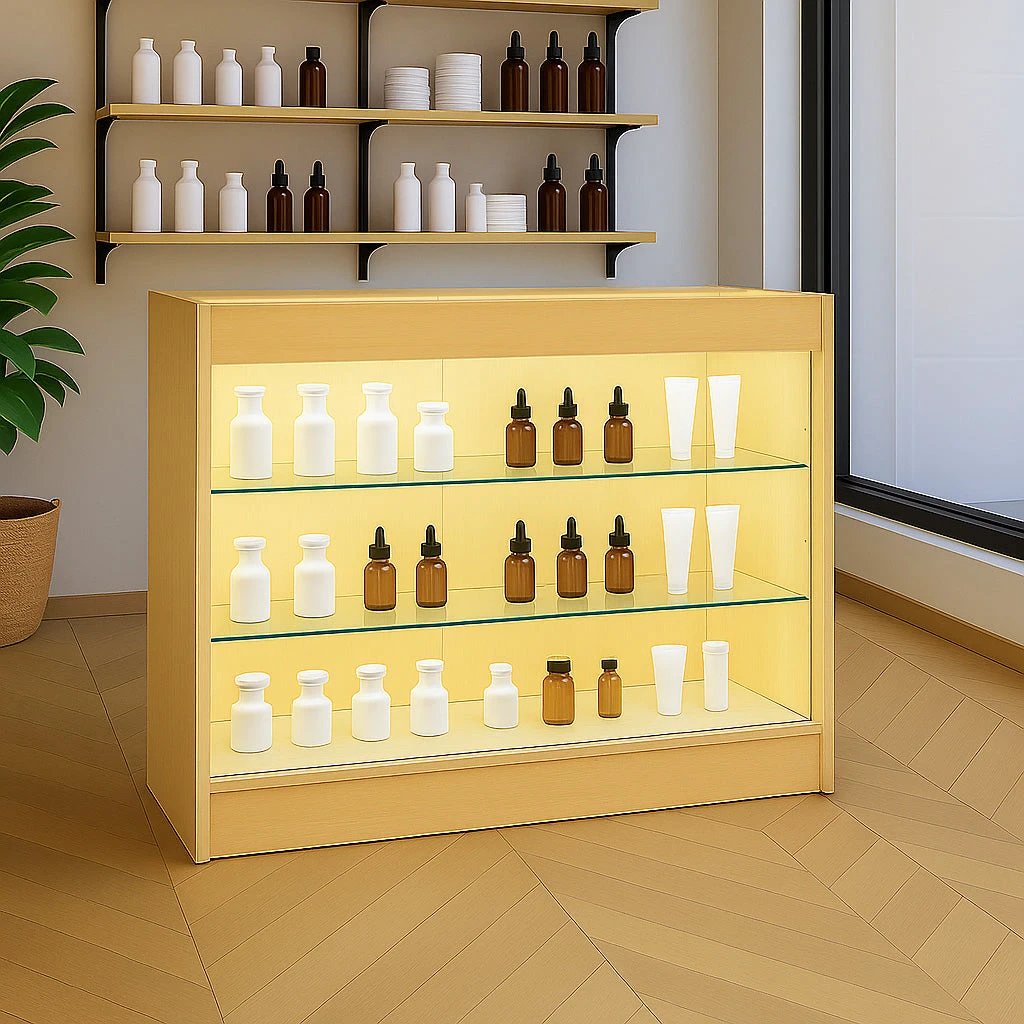 LED Retail Shop Counter K1200 - Maple by Monster Shop
