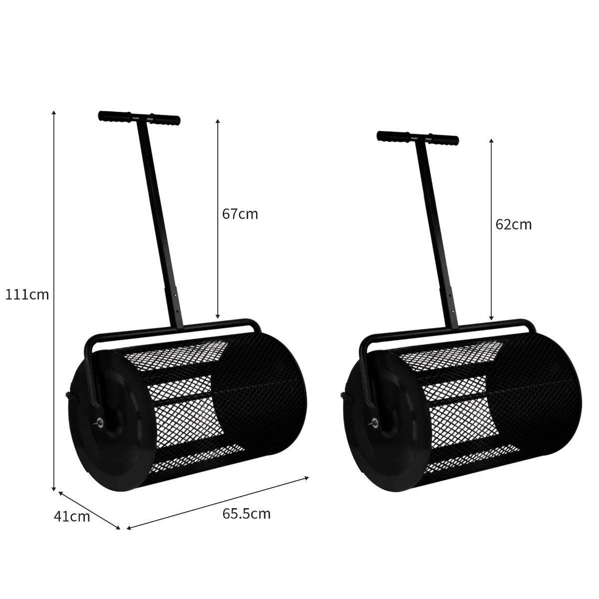 Compost & Peat Moss Spreader - Black by Monster Shop