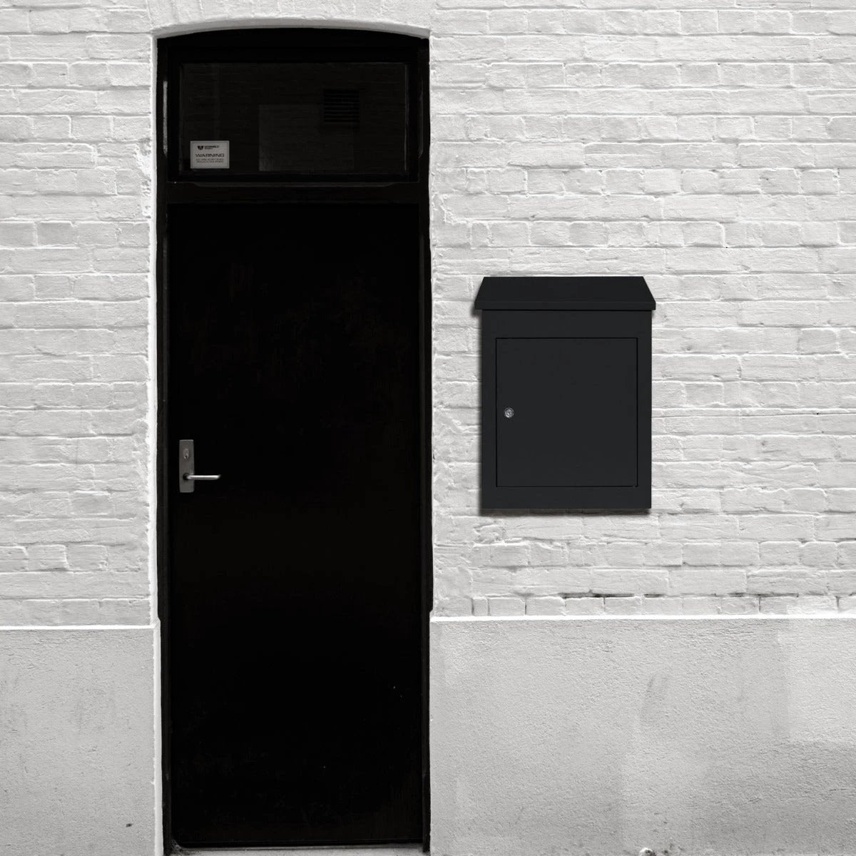 Black Anti-Theft Parcel Post Box by Monster Shop
