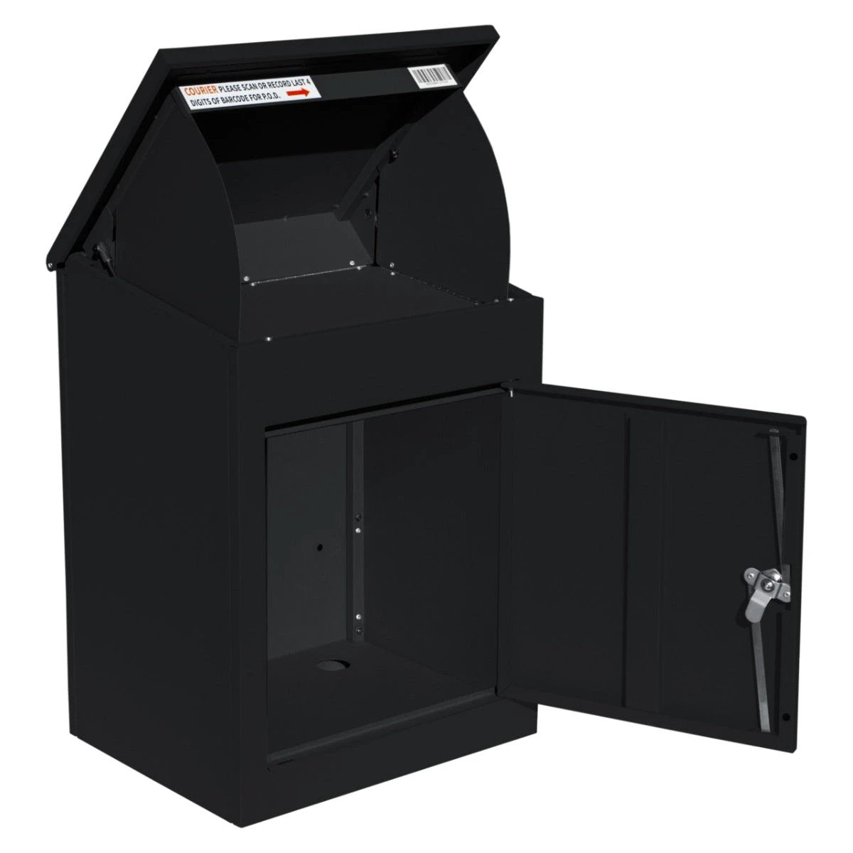 Black Anti-Theft Parcel Post Box by Monster Shop