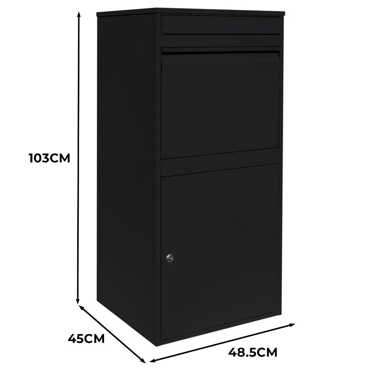 Monster Shop Black Anti-Theft Parcel Post Box XL -