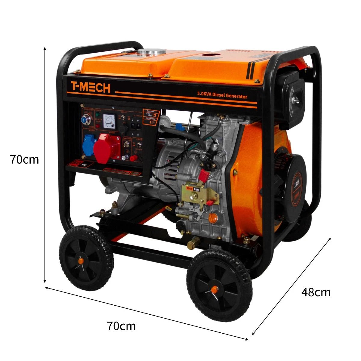 T-Mech 5kVA Portable Diesel Generator Open Frame by Monster Shop
