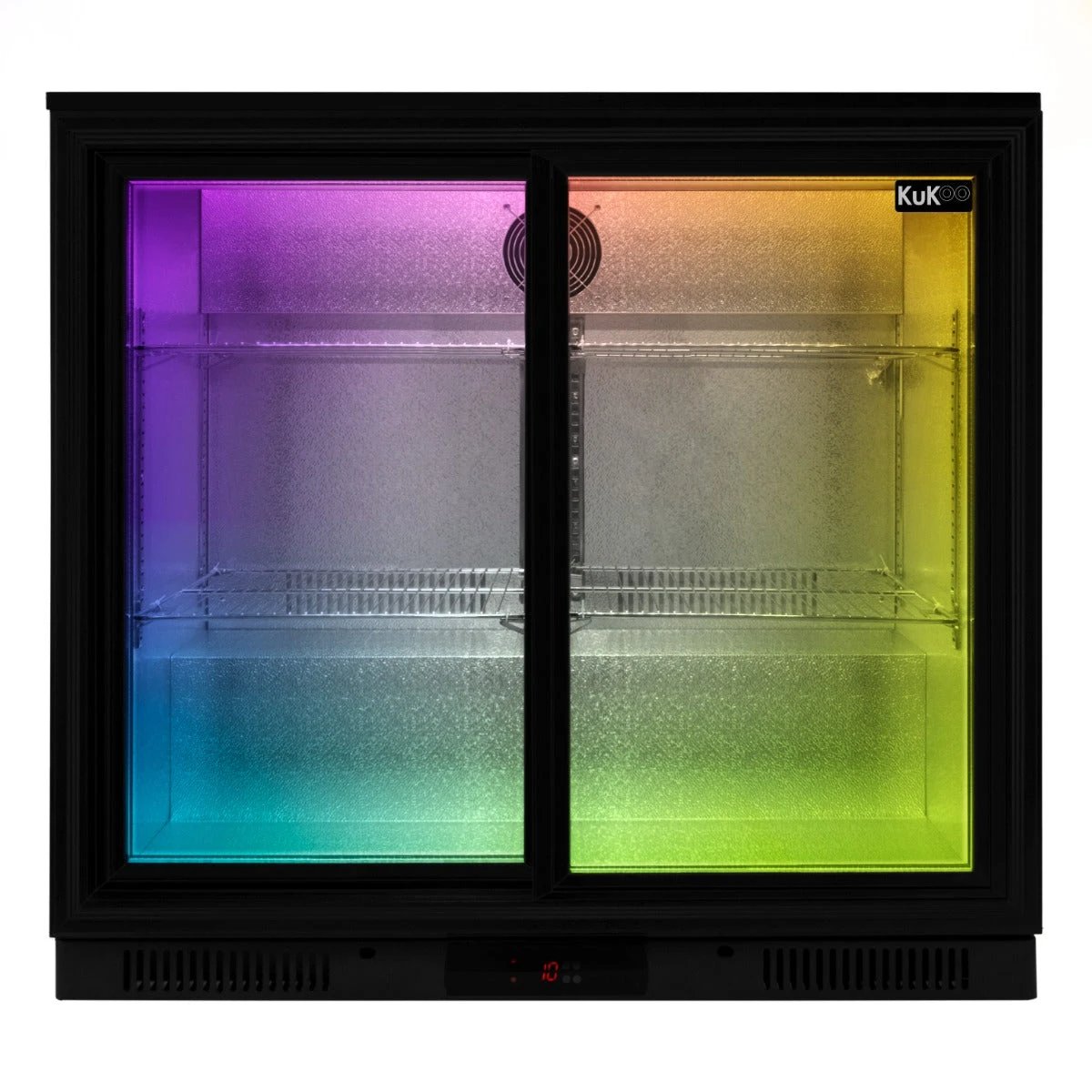 Monster Shop Back Bar Fridge Cooler - Sliding Double Door -