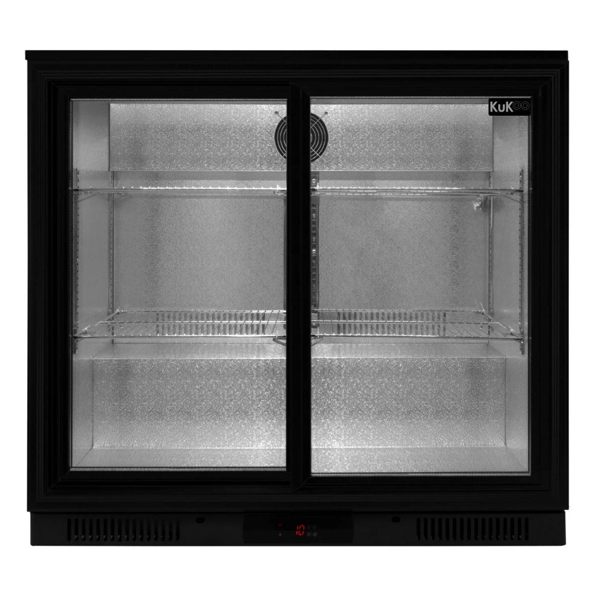 Monster Shop Back Bar Fridge Cooler - Sliding Double Door -