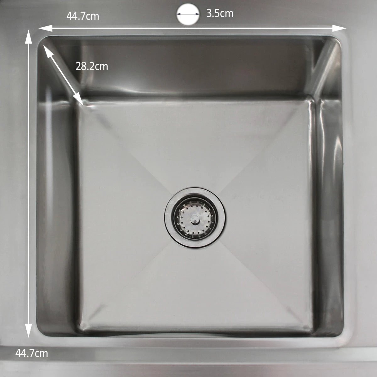Monster Shop KuKoo Stainless Steel Catering Sink - Right Hand Drainer -