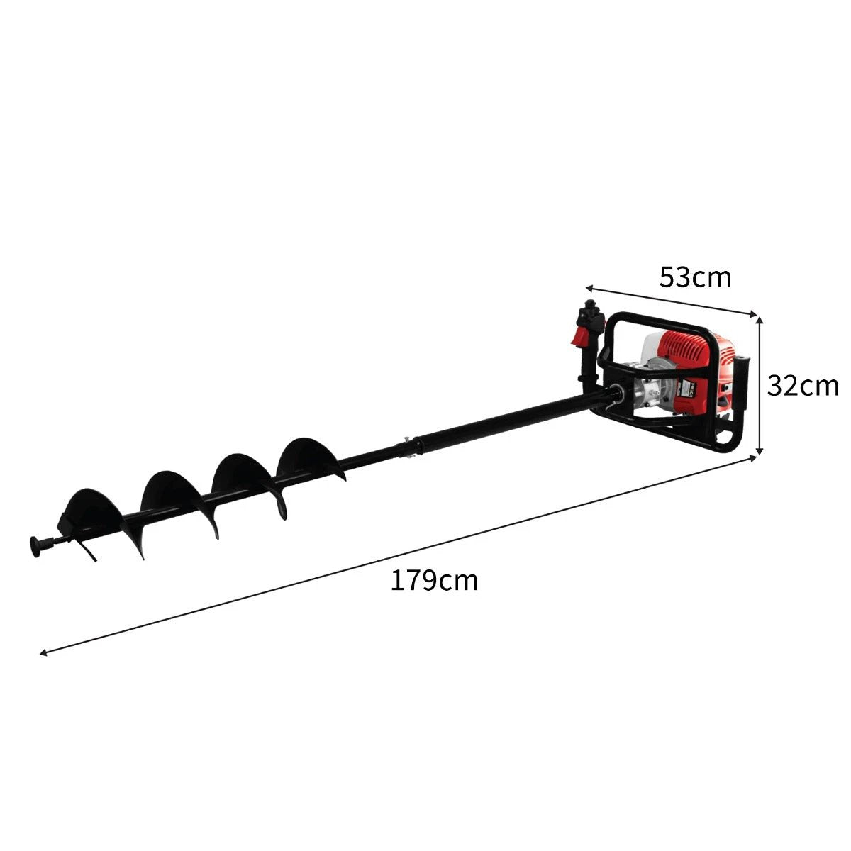 Monster Shop T-Mech Earth Auger & 4-Stroke Post Driver 120mm -