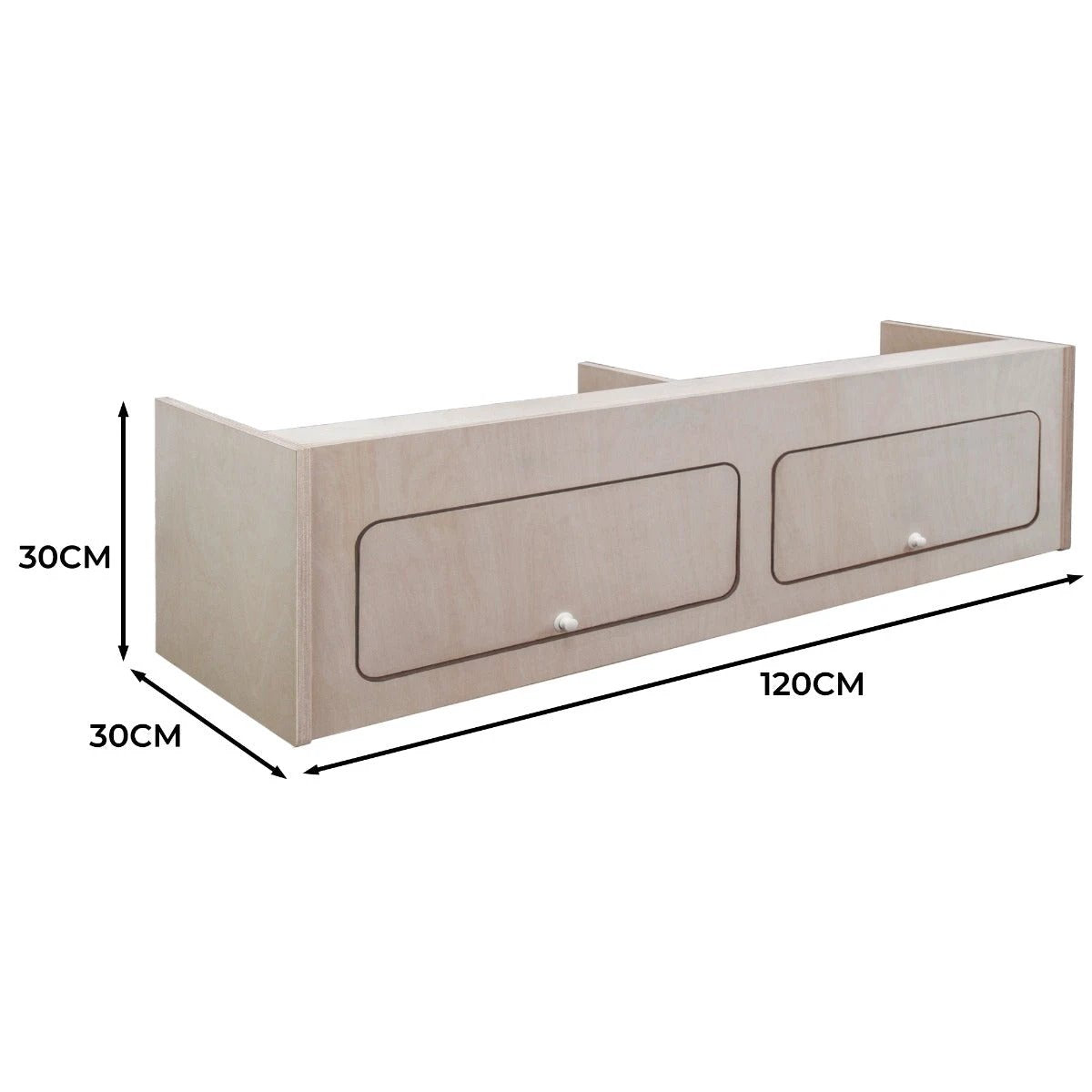 Overhead Camper Cabinet – 120cm x 30cm x 30cm by Monster Shop