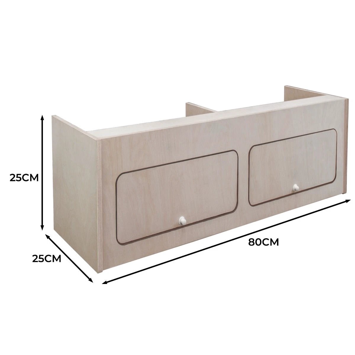 Overhead Camper Cabinet – 80cm x 25cm x 25cm by Monster Shop