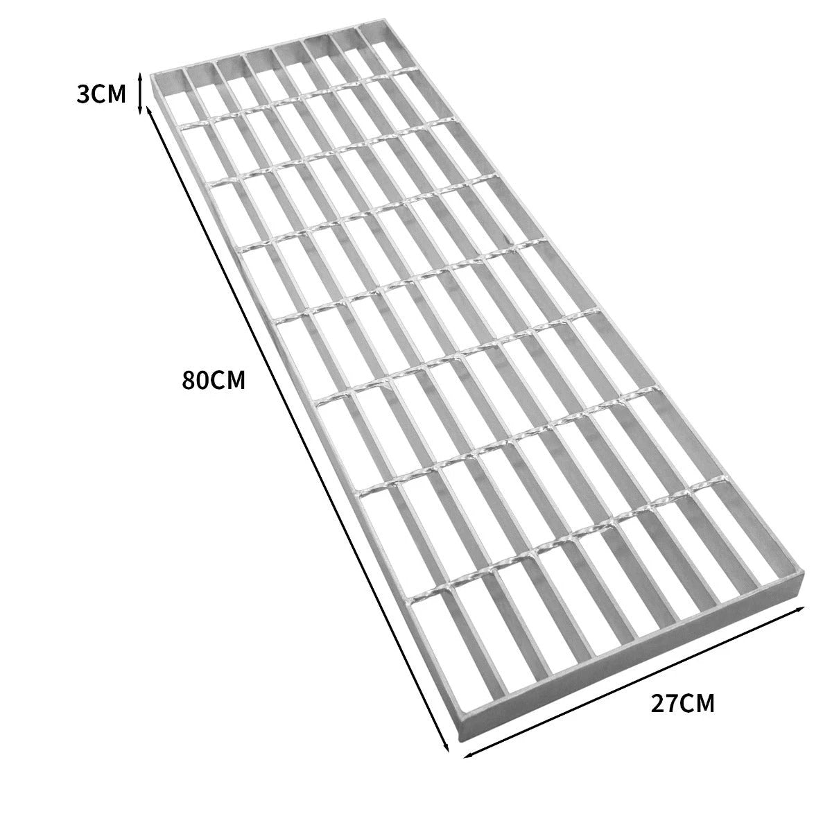 Galvanised Grating - 800mm x 270mm by Monster Shop