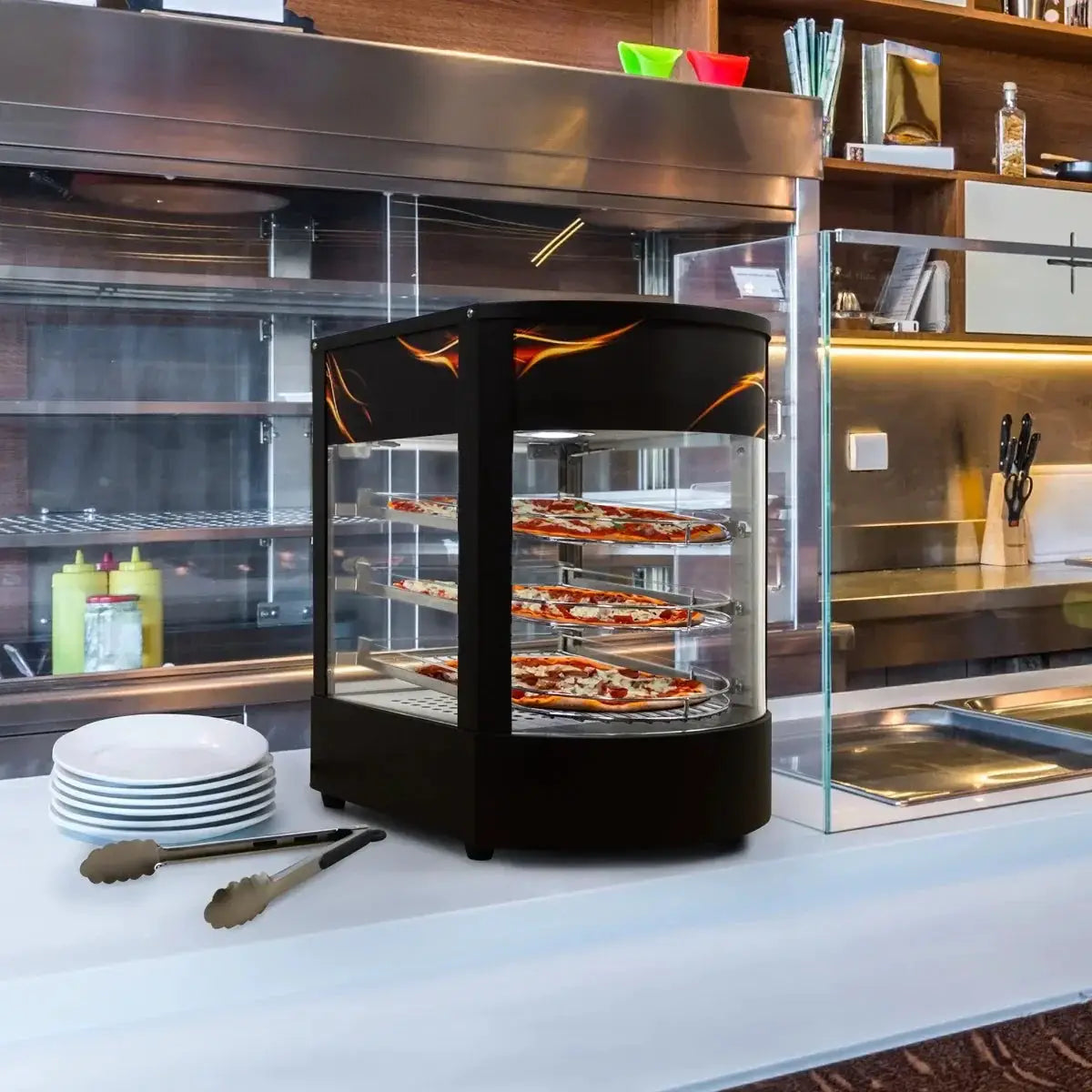Monster Shop Commercial Food Warmer Glass Pizza Display -