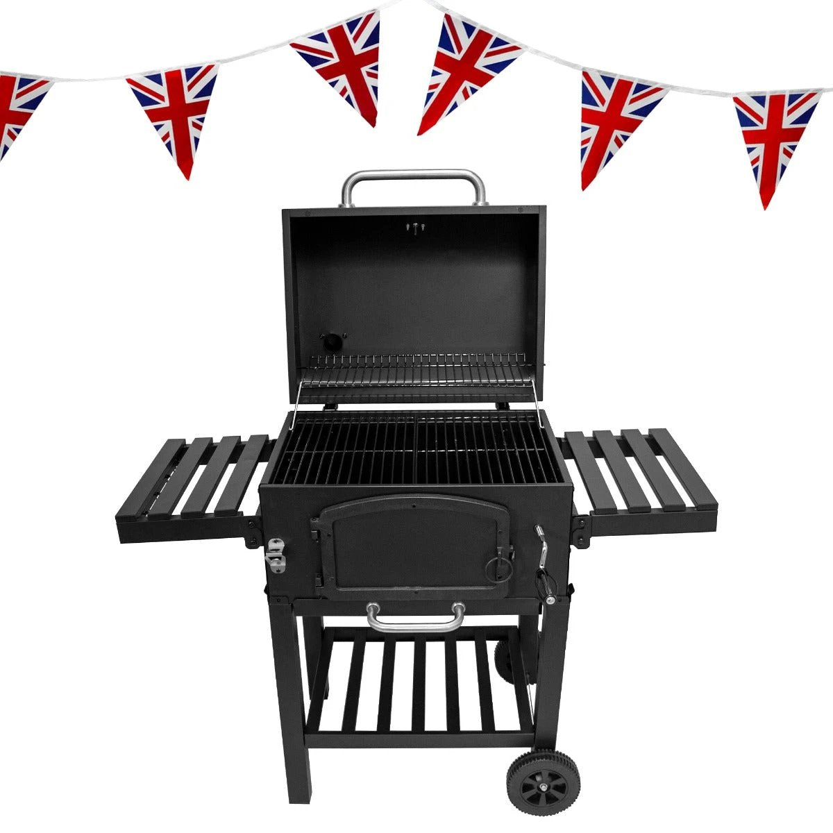 XL BBQ Smoker Grill & Union Jack Bunting by Monster Shop