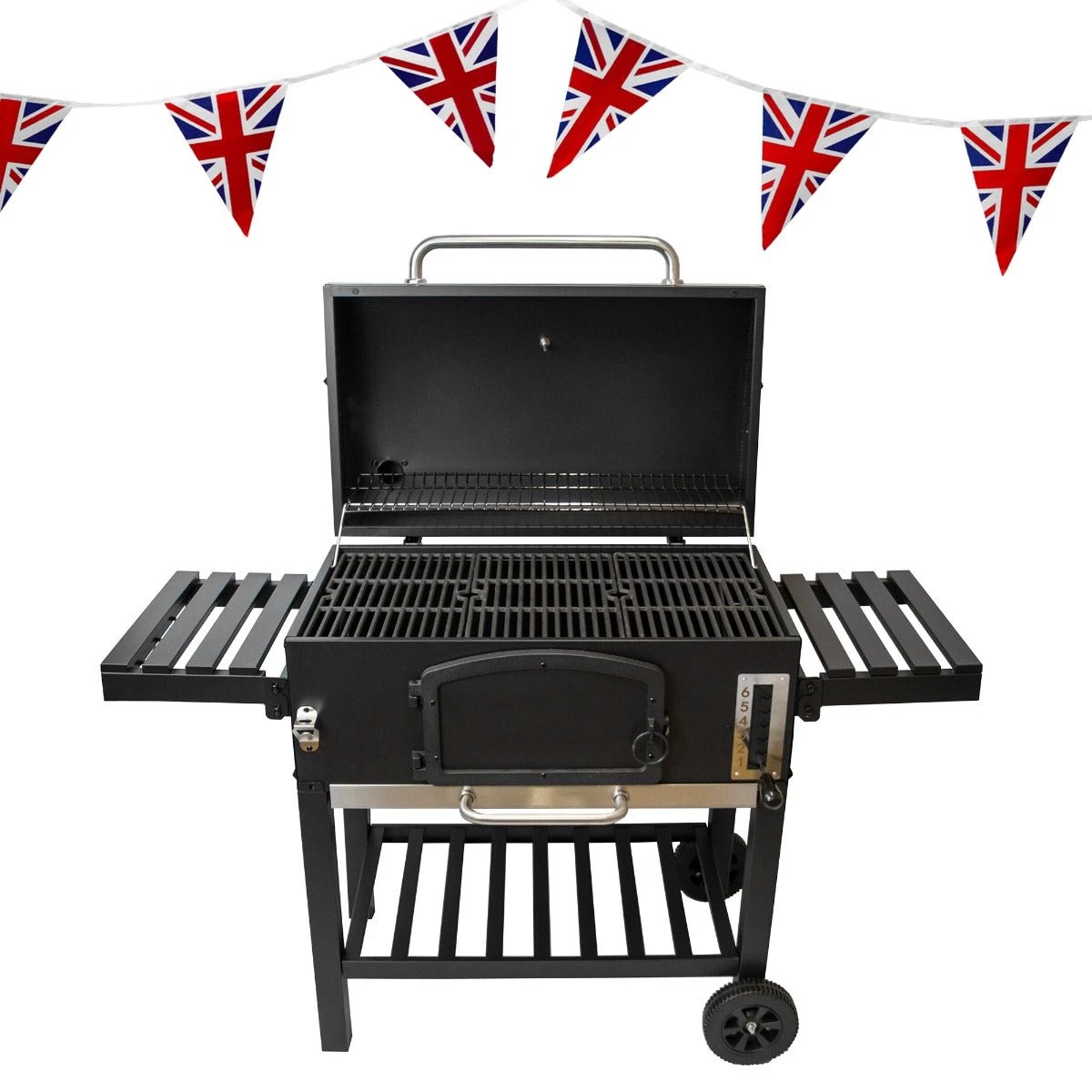 Monster Shop XXL BBQ Smoker Grill & Union Jack Bunting -