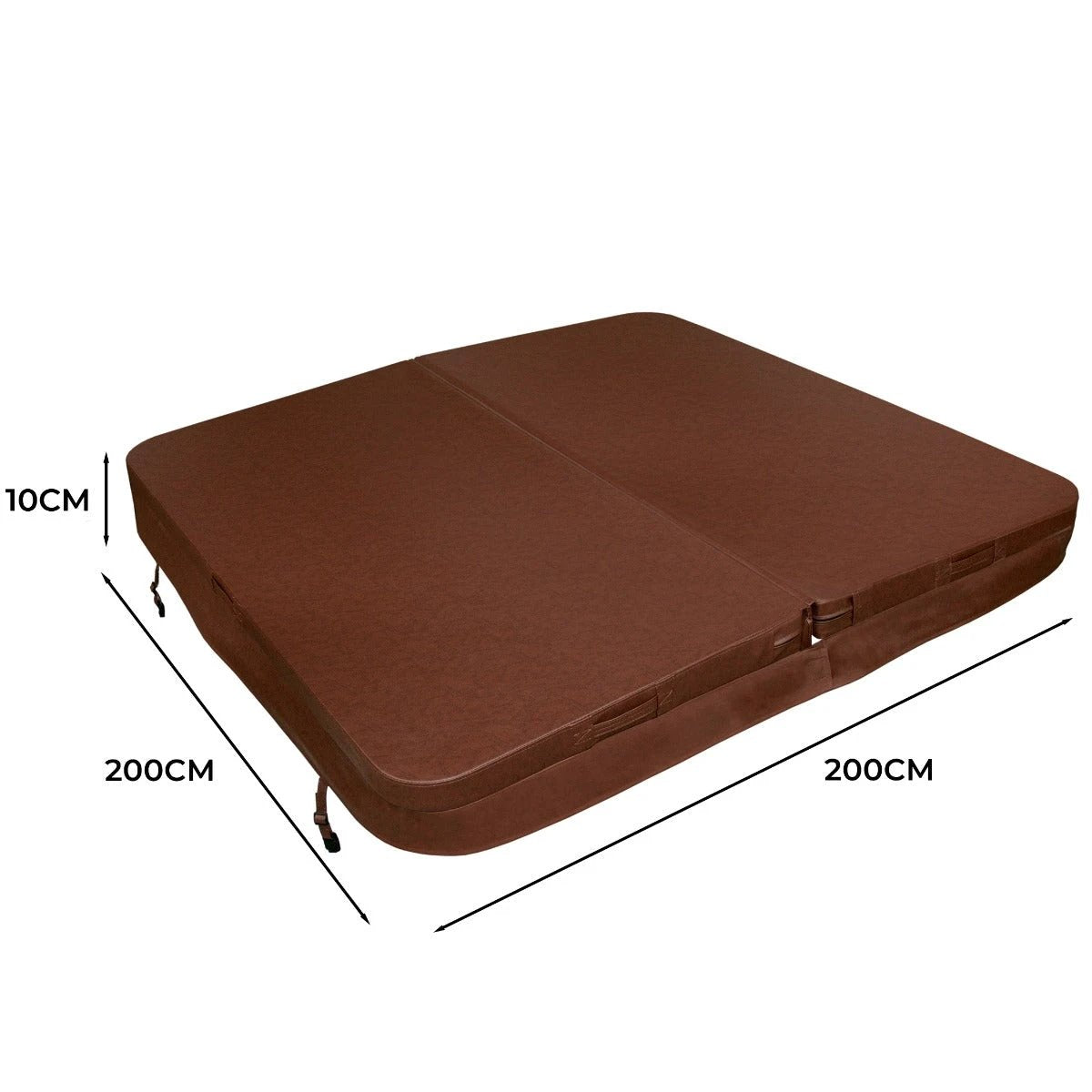2m Hot Tub Spa Cover – Brown by Monster Shop