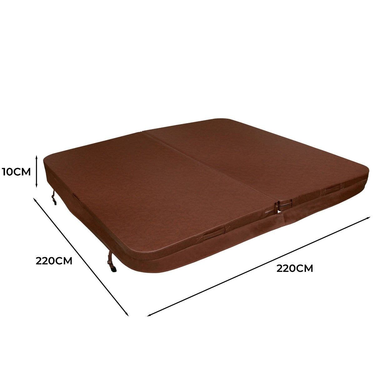 Monster Shop 2.2m Hot Tub Spa Cover – Brown -