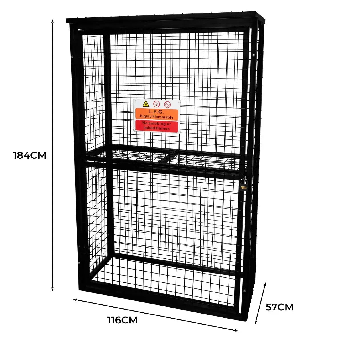 Gas Bottle Collapsible Mesh Cage – 184 x 116 x 57cm - from Monster Shop