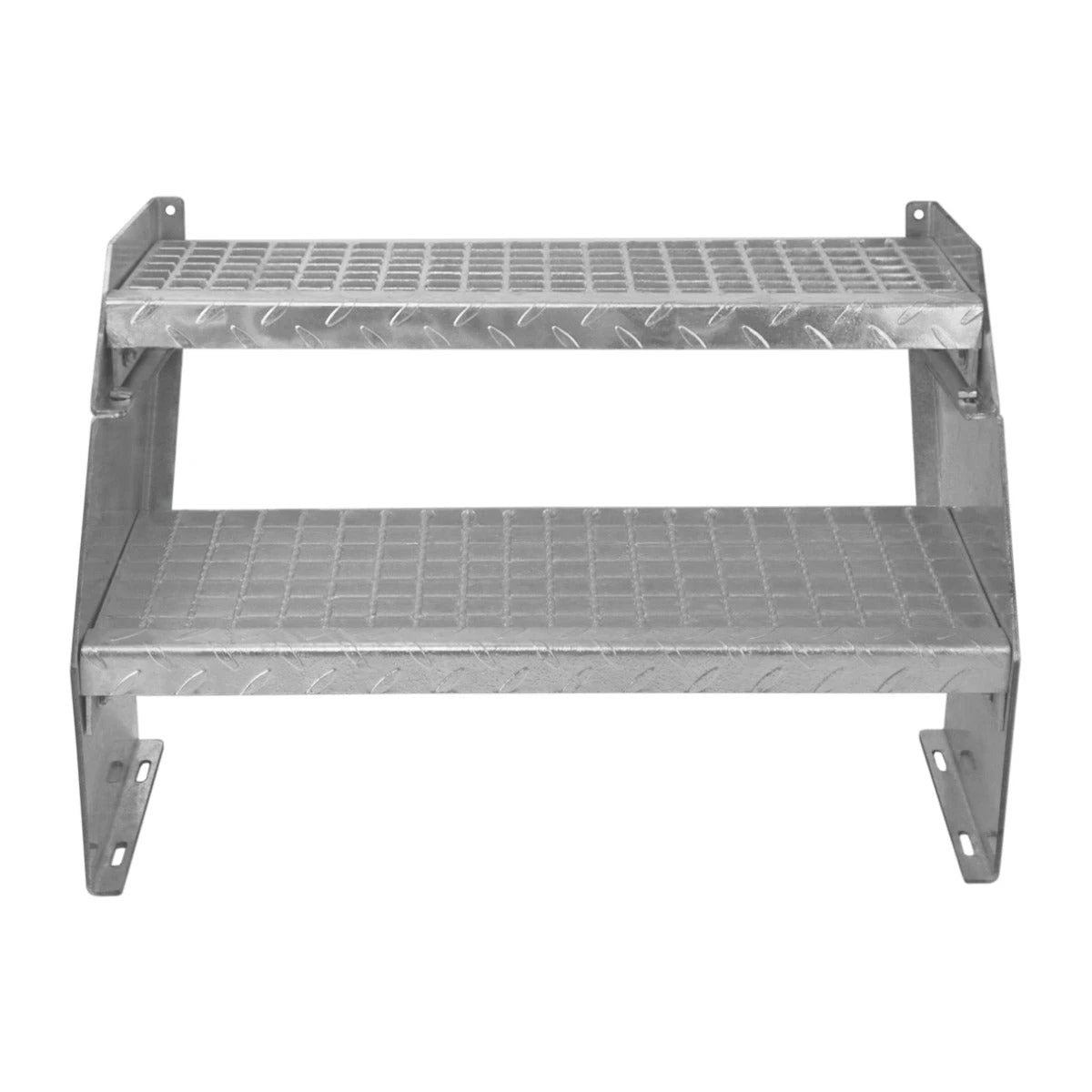 Adjustable 2 Section Galvanised Staircase - 600mm Wide by Monster Shop
