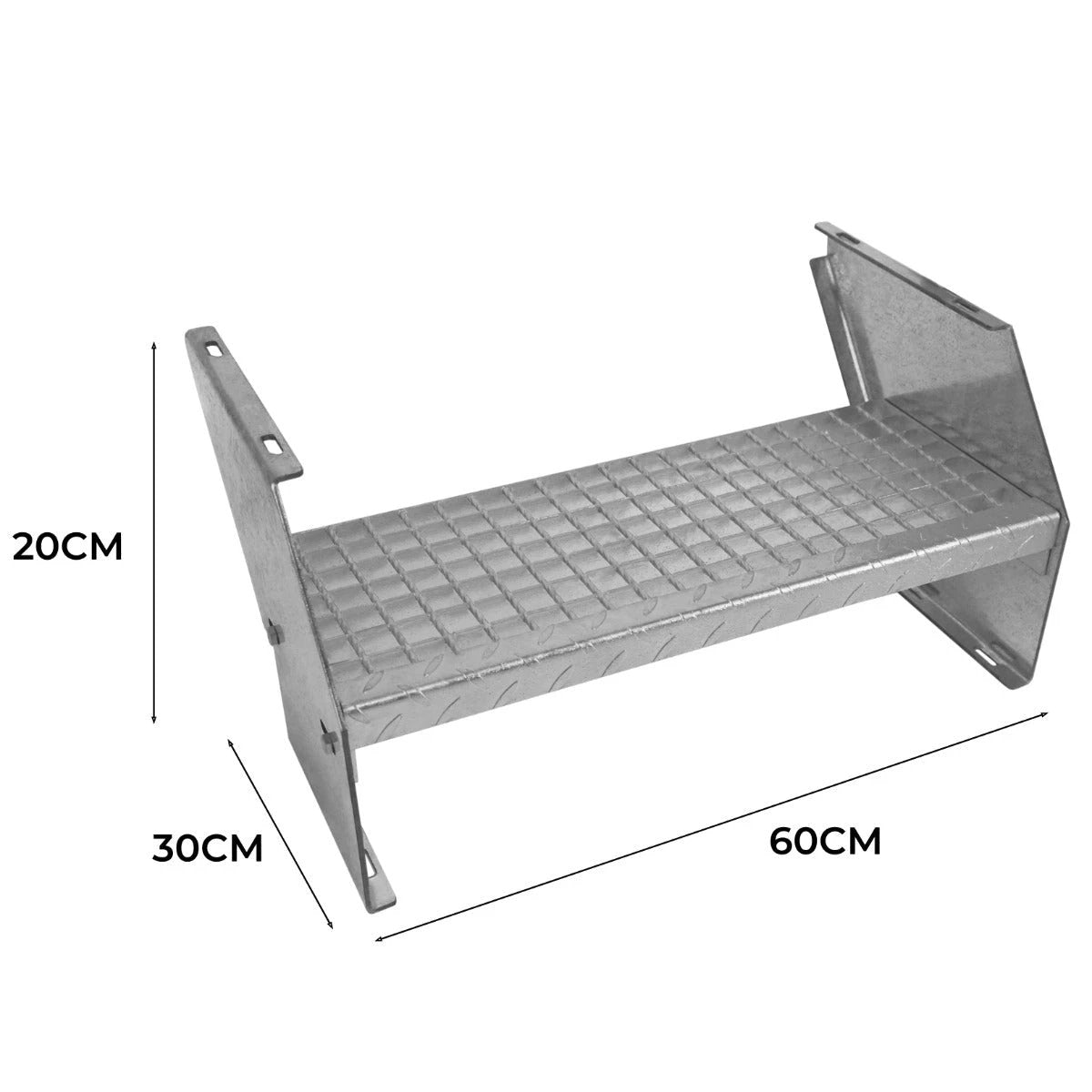Monster Shop Additional Galvanised Steel Steps - 600mm Wide -