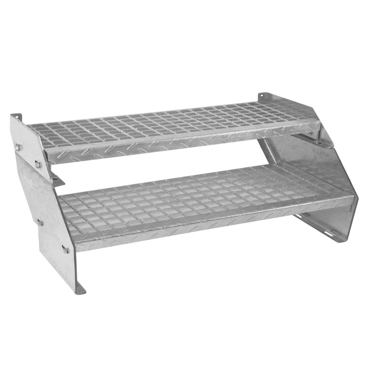 Monster Shop Adjustable 2 Section Galvanised Staircase - 900mm Wide -