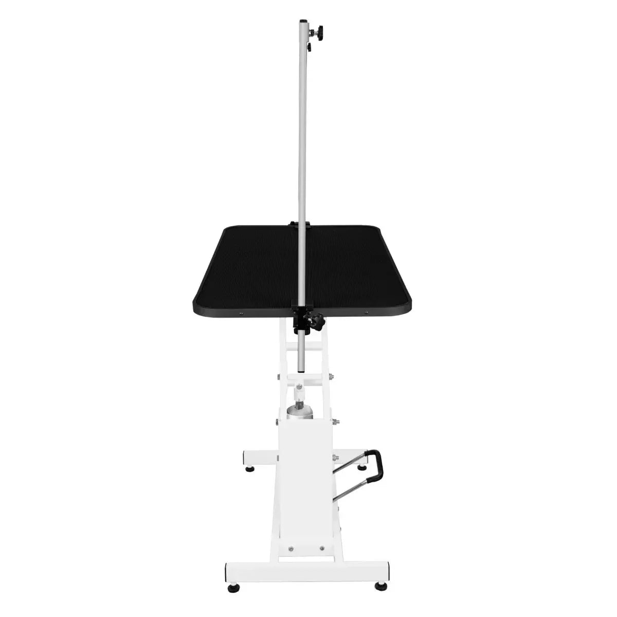 Monster Shop White Hydraulic Grooming Table - Black Table Top -