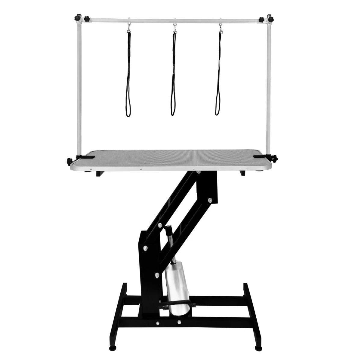 Black Hydraulic Grooming Table - Grey Table Top by Monster Shop