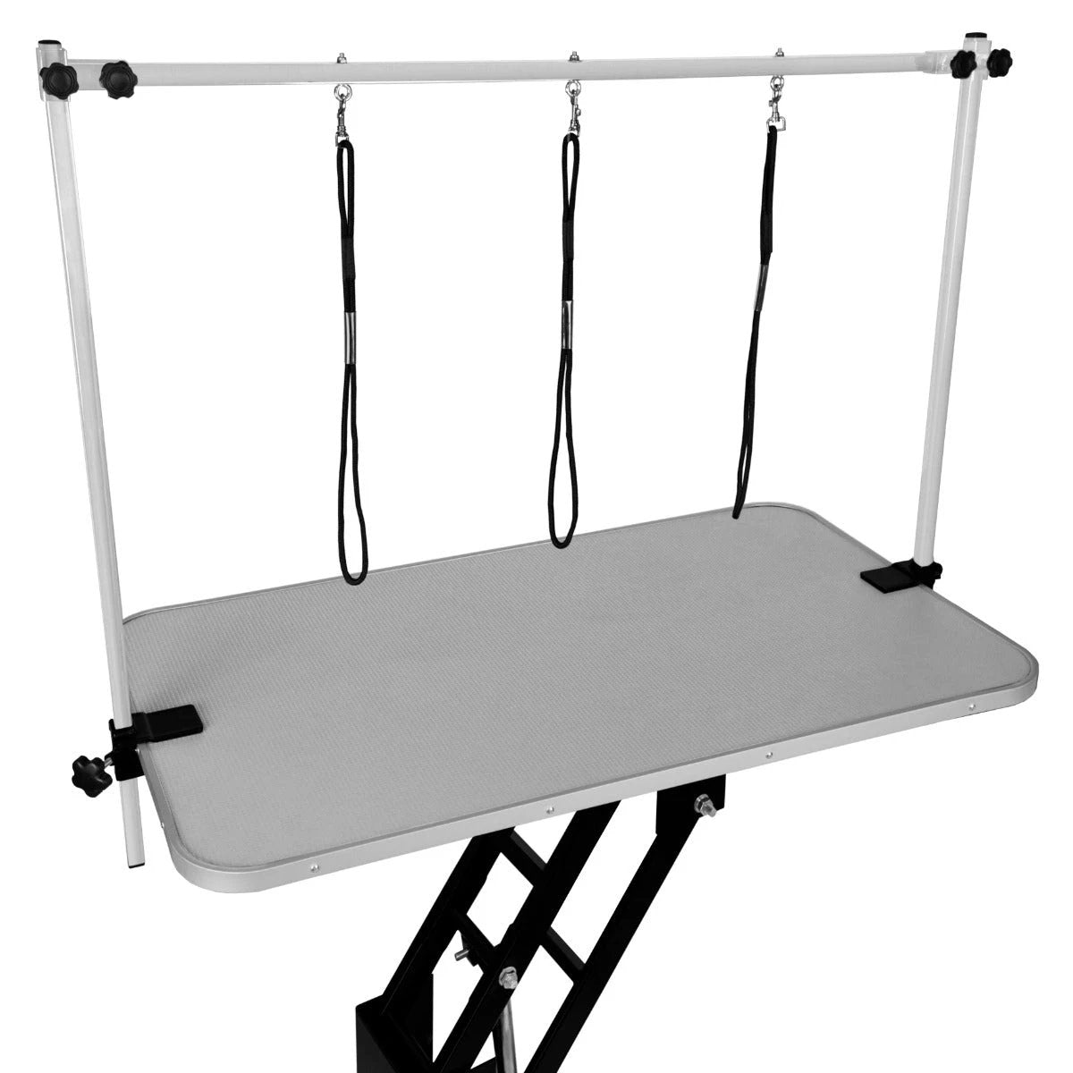 Black Hydraulic Grooming Table - Grey Table Top by Monster Shop