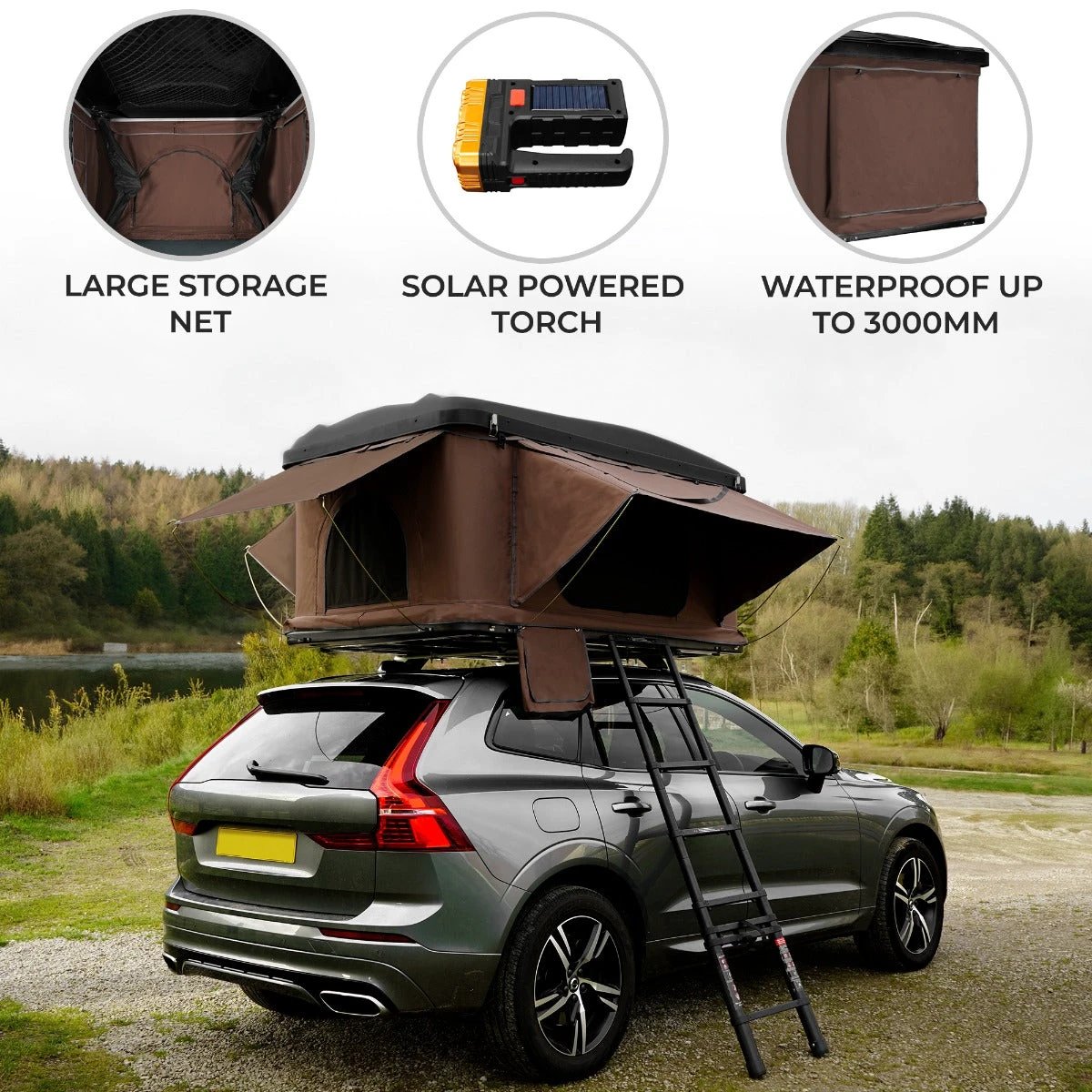 Monster Shop Car Roof Tent - Brown -