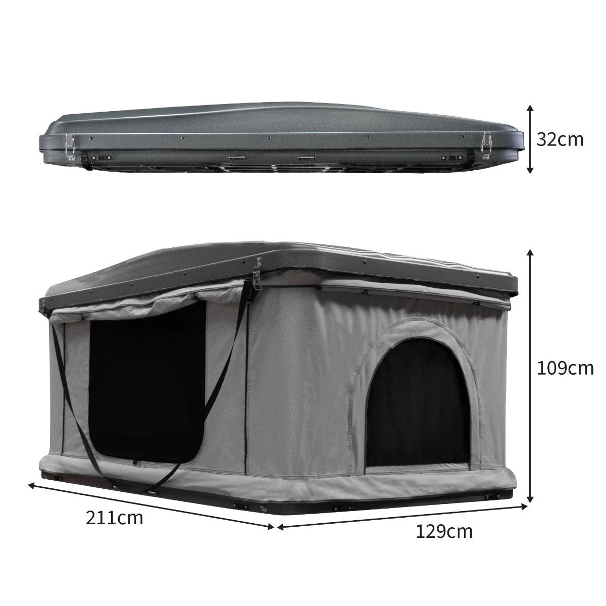 Monster Shop Car Roof Tent - Grey -