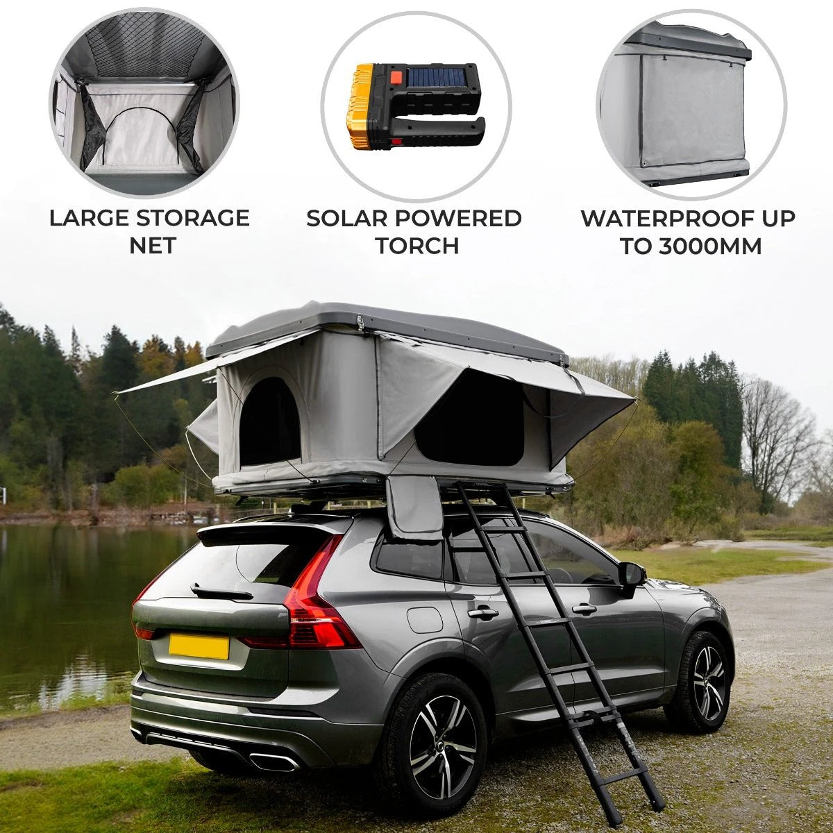 Monster Shop Car Roof Tent - Grey -