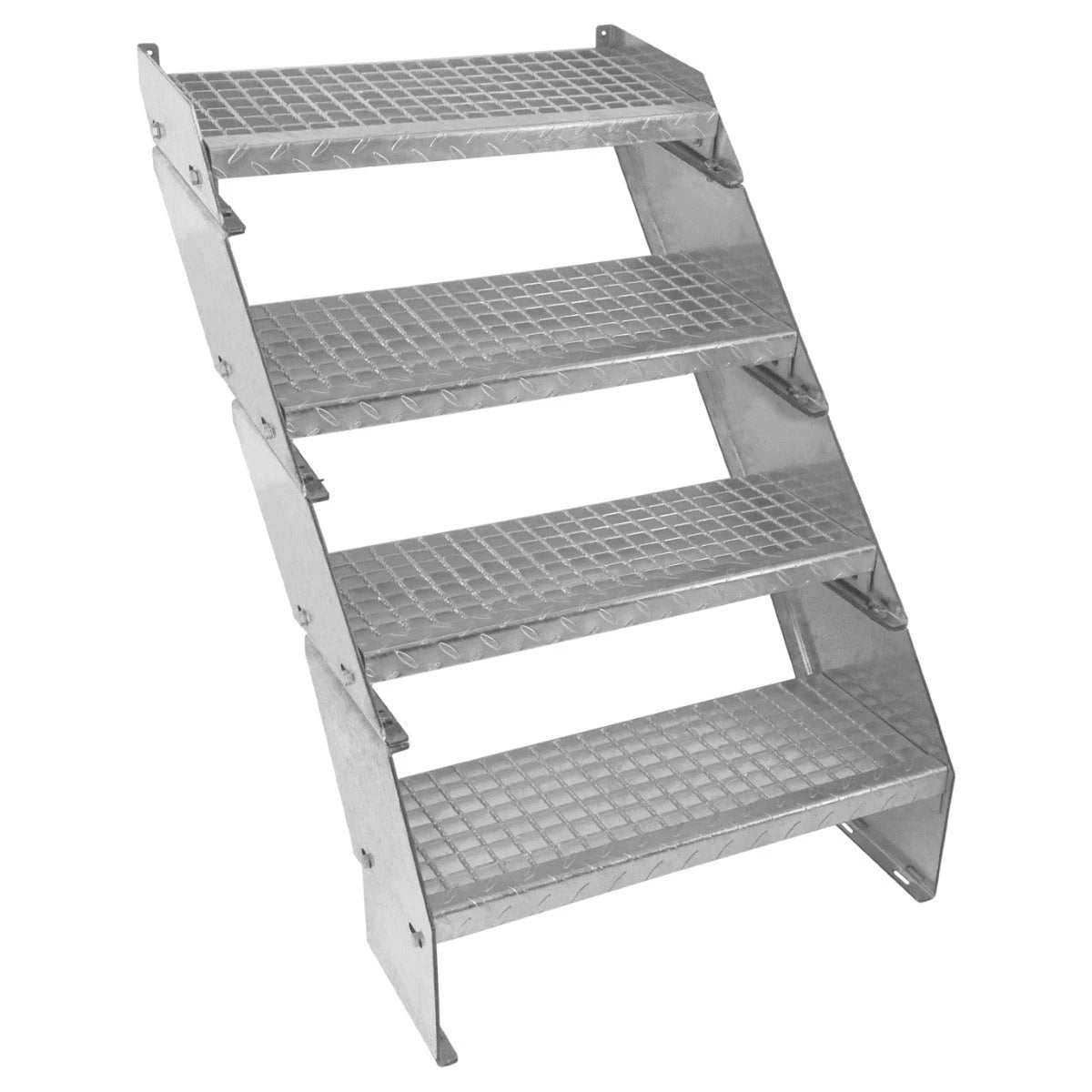Adjustable 4 Section Galvanised Staircase - 600mm Wide by Monster Shop