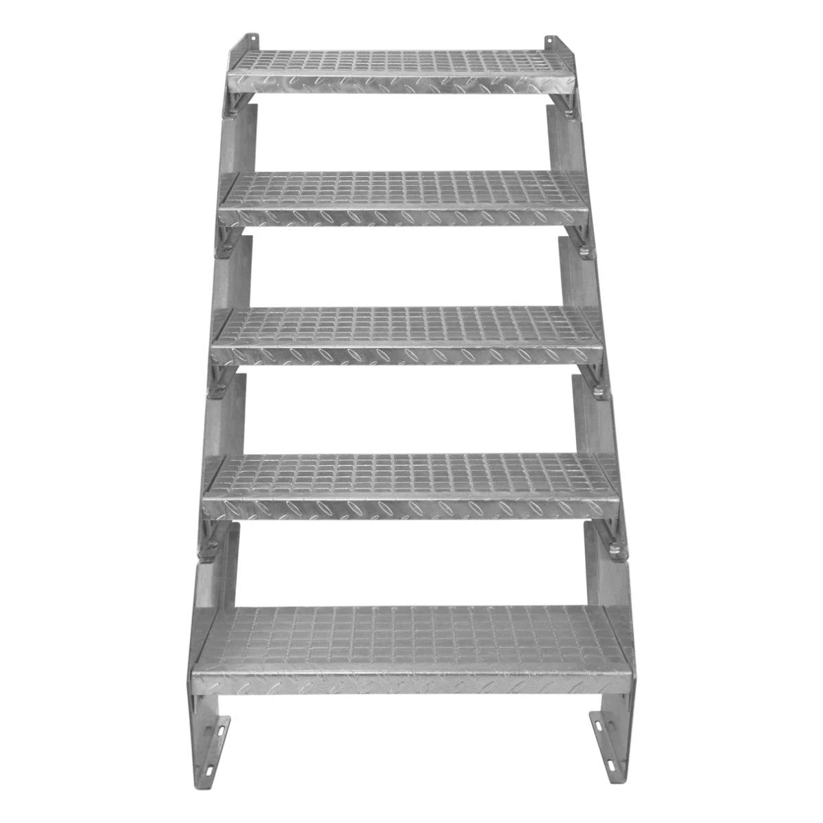 Adjustable 5 Section Galvanised Staircase - 600mm Wide by Monster Shop