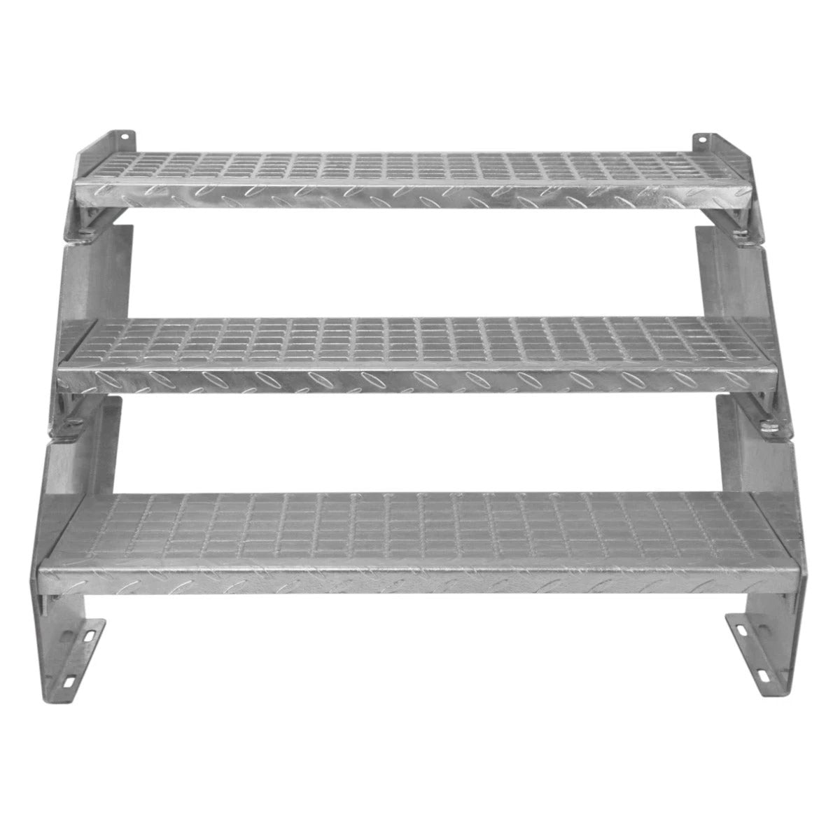 Monster Shop Adjustable 3 Section Galvanised Staircase - 900mm Wide -