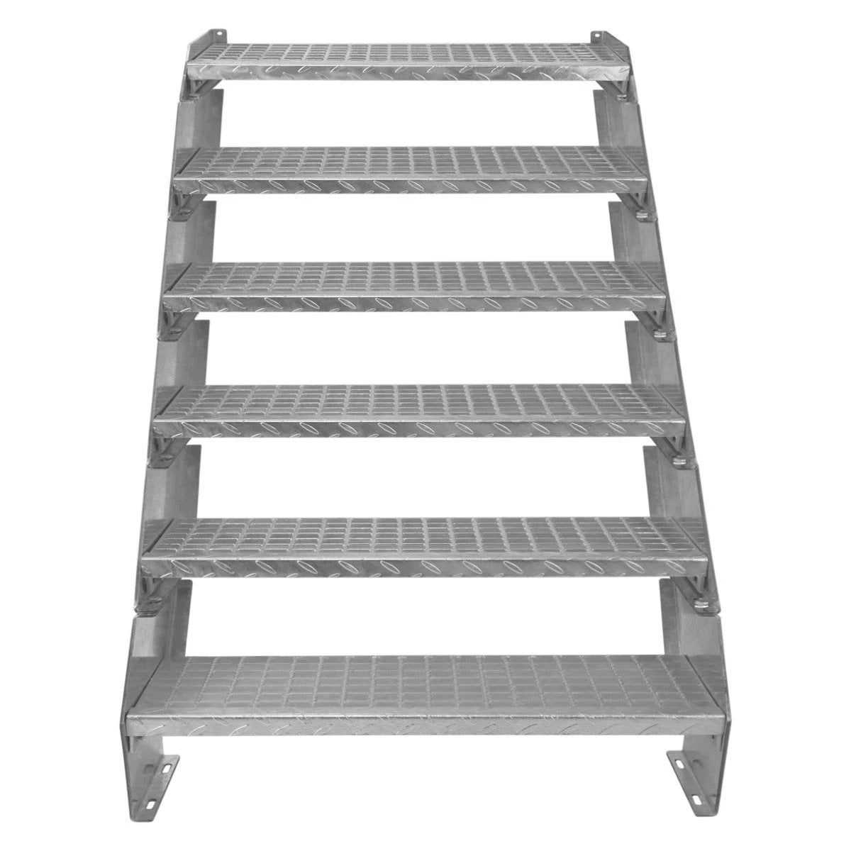 Adjustable 6 Section Galvanised Staircase - 900mm Wide by Monster Shop