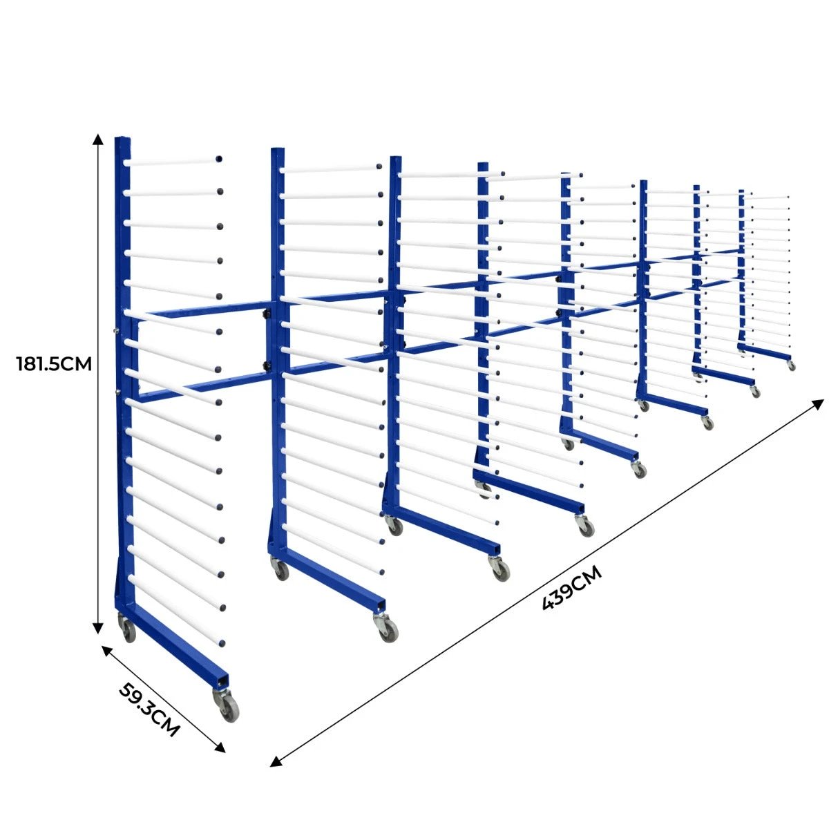 Combi Spray Drying Rack Trolley x 4 & 3 Connectors by Monster Shop