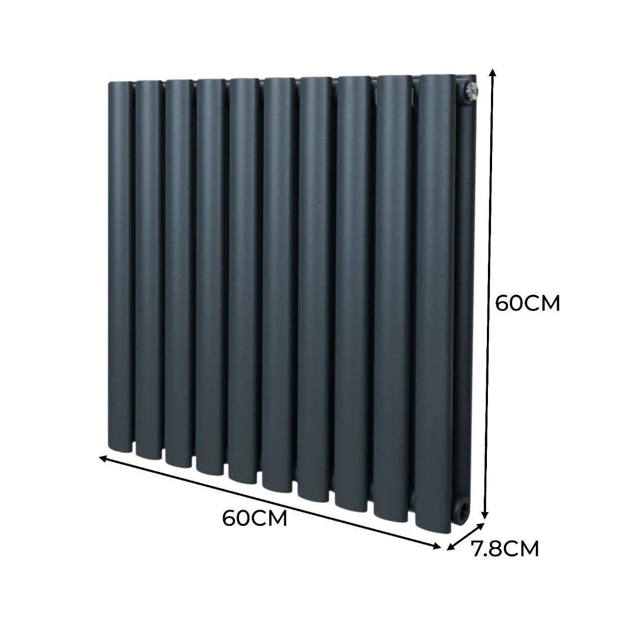 Monster Shop Premium Oval Radiator 600x600 Anthracite Home - Radiator