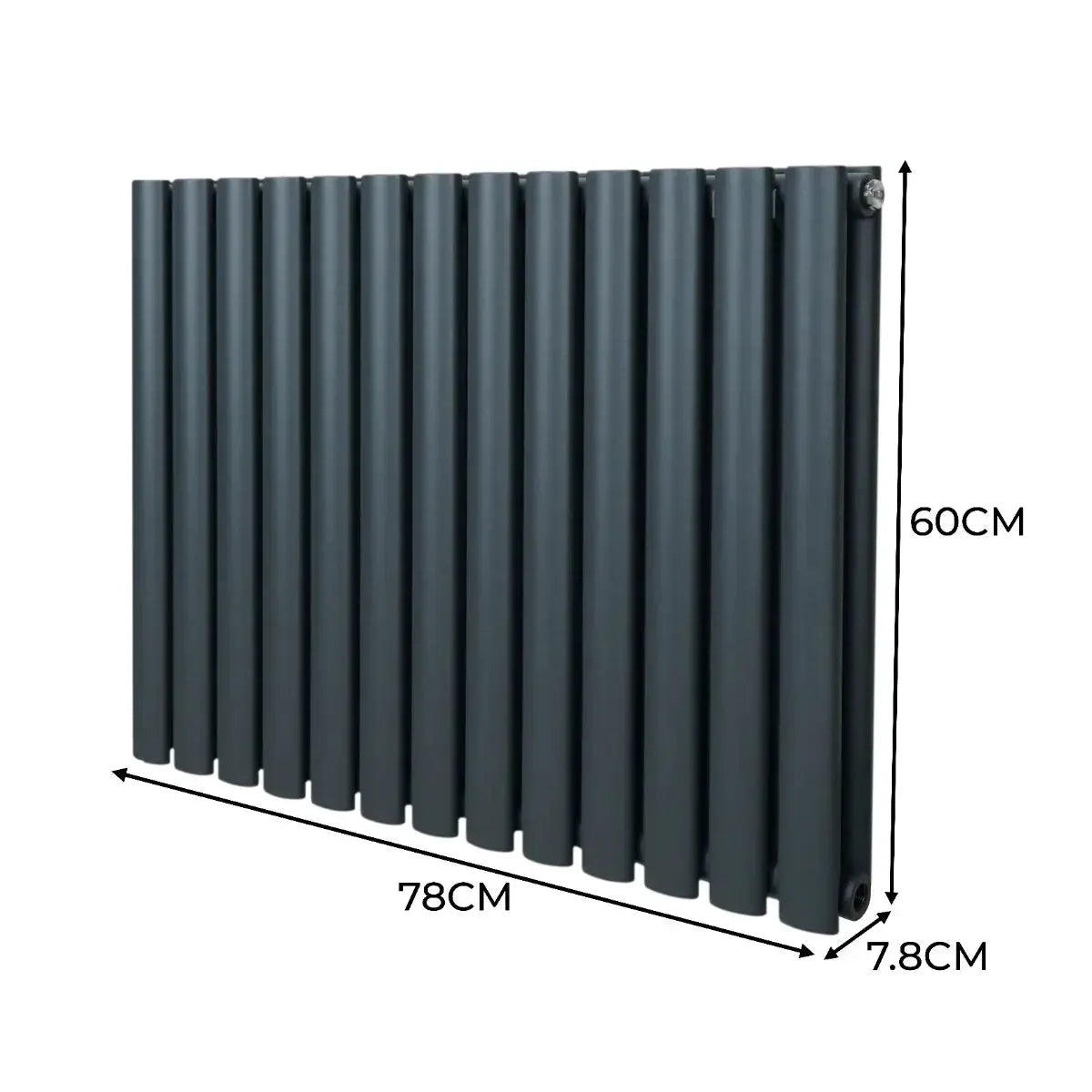 Monster Shop Oval Column Radiator – 600mm x 780mm – Anthracite Grey -