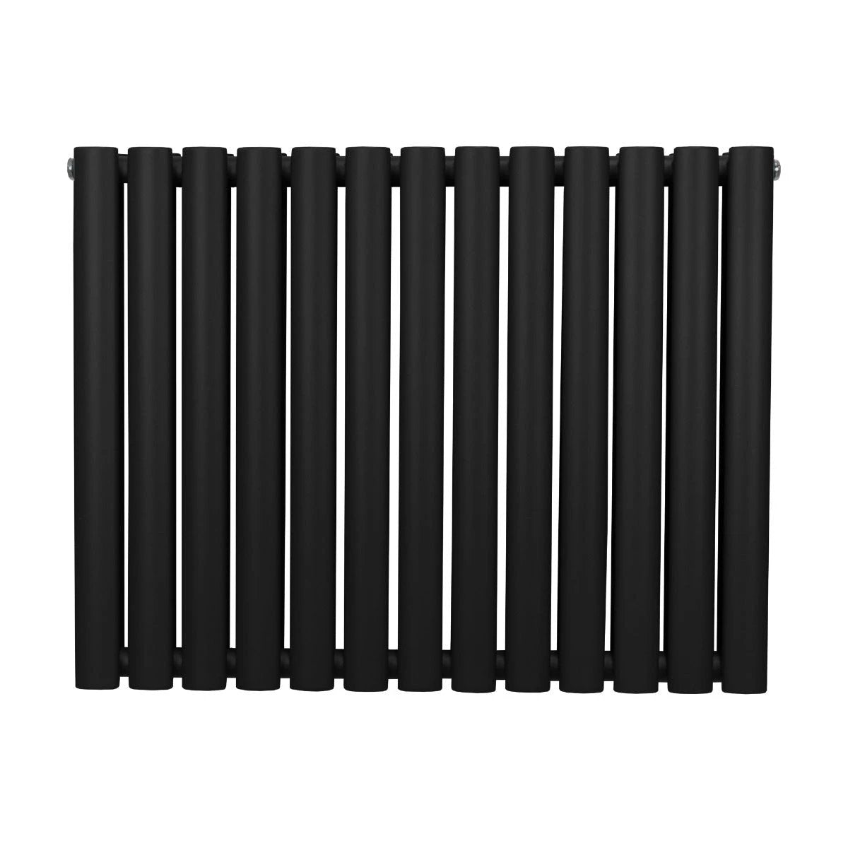 Black Oval Radiator 600x780mm Carbon Steel Home by Monster Shop