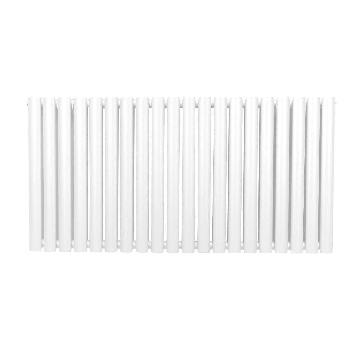 Premium Oval Column Radiator 600mm By 1200mm White Carbon Steel 1.5mm For Home Heating by Monster Shop