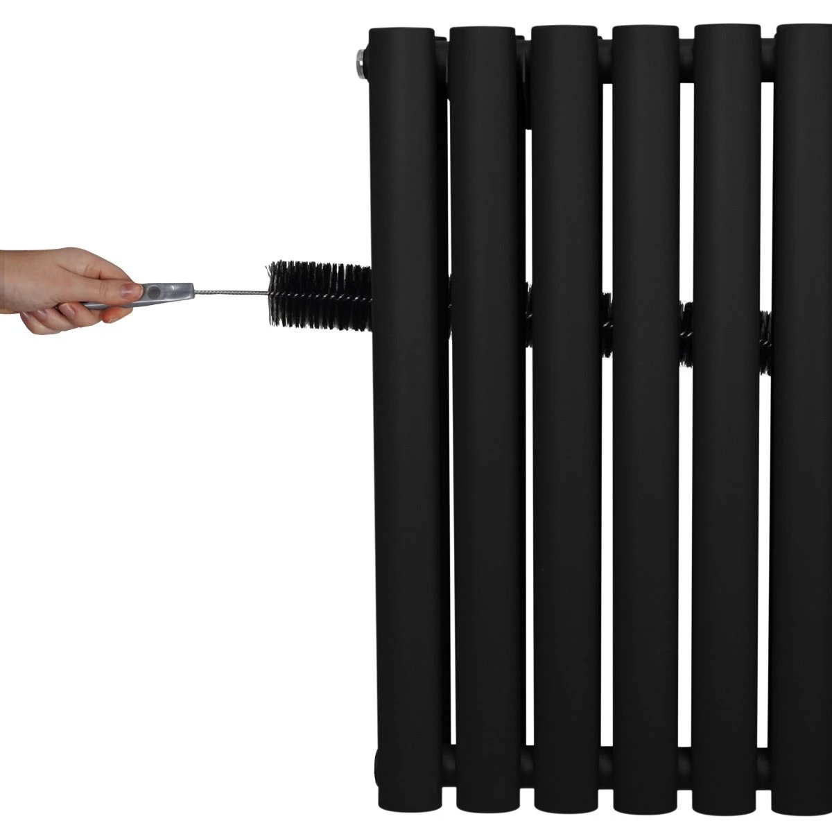 Syncx Oval Column Radiator 600x1200 Black Home by Monster Shop