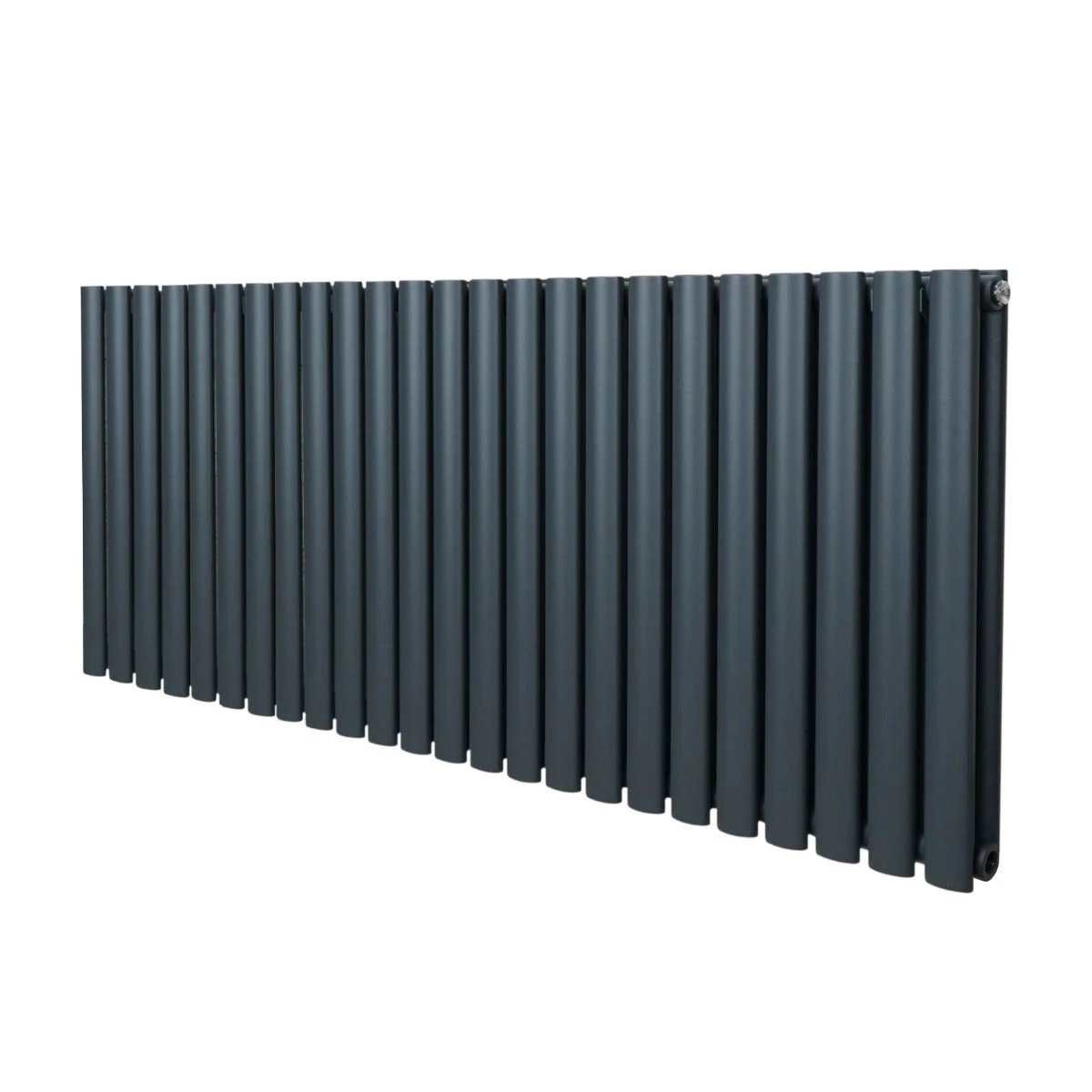 Syncx Oval Column Radiator 600mm By 1440mm Anthracite Finish Wall Mounted For Modern Homes by Monster Shop