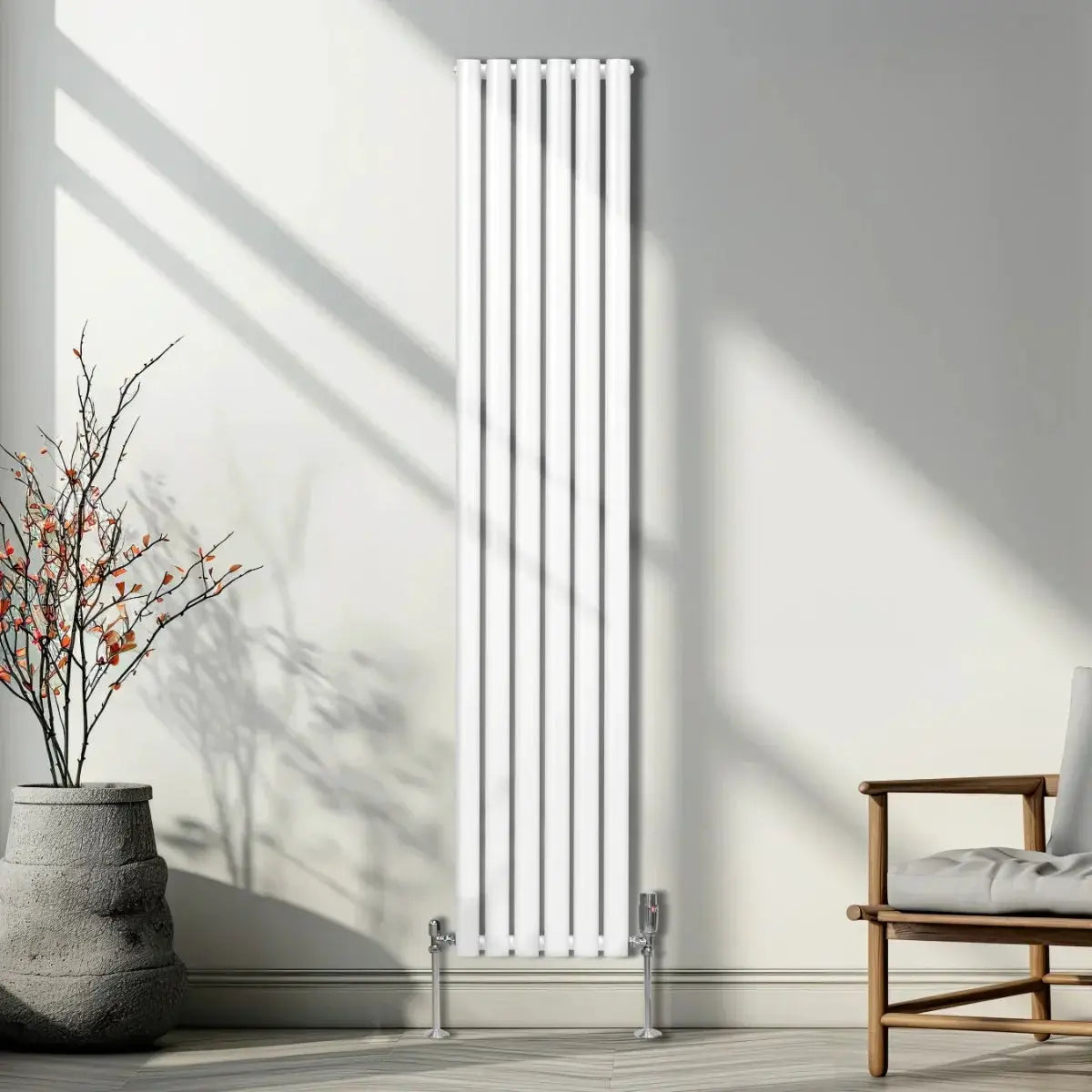 Monster Shop Oval Column Radiator – 1800mm x 360mm – White -