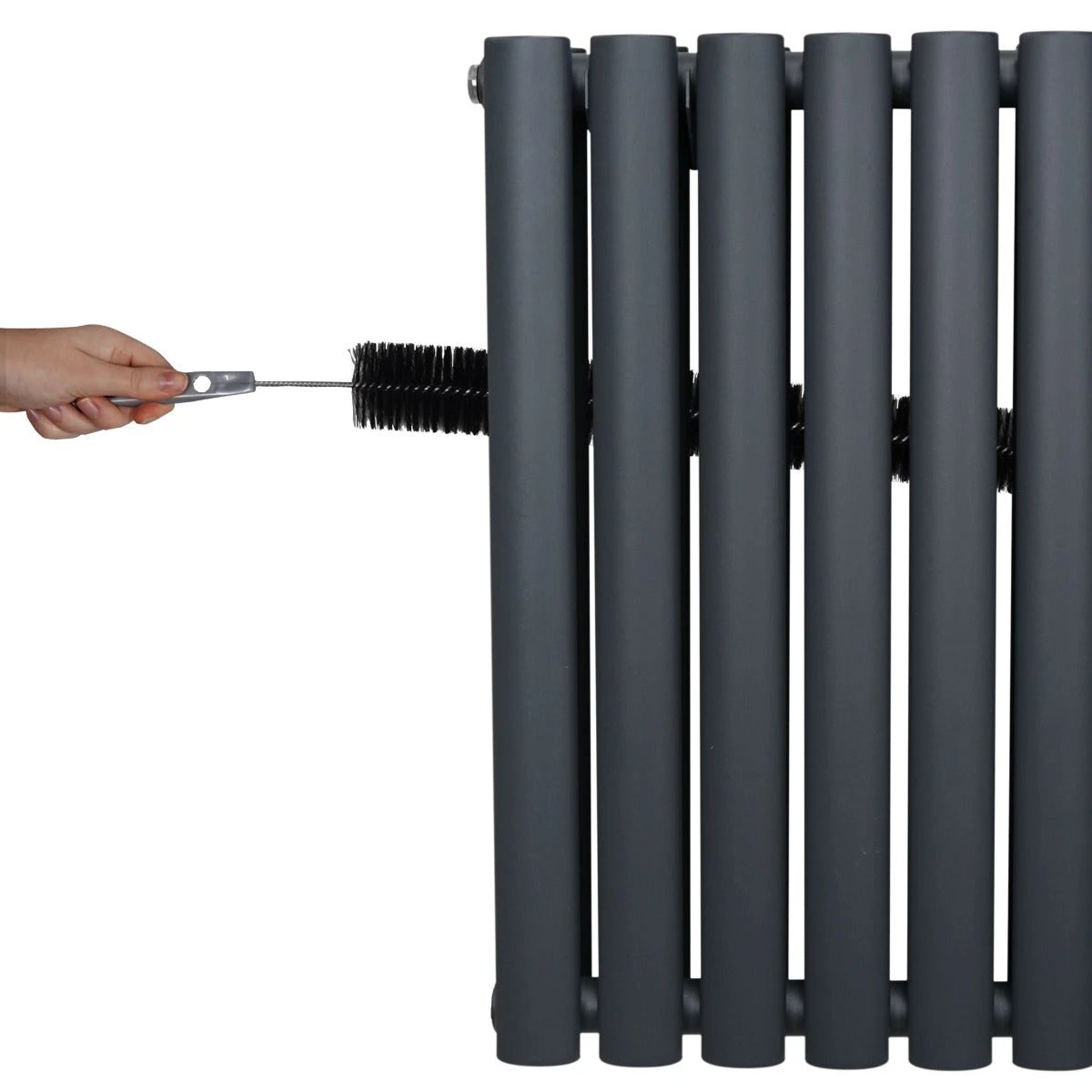 Monster Shop Premium Oval Column Radiator 1800x480mm 1.5mm Carbon Steel Anthracite Home Heating - Radiator