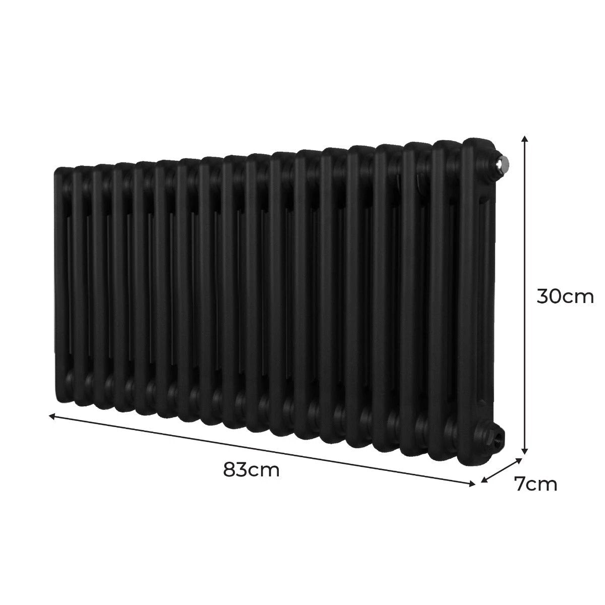 Monster Shop Premium Radiator 300x832mm 2-Column Black Home - Radiator
