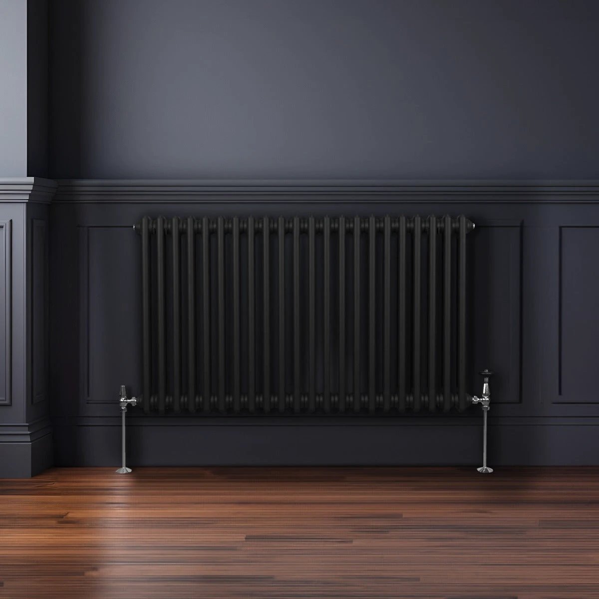 Premium 2-Column Radiator 600x1012mm Black Home by Monster Shop