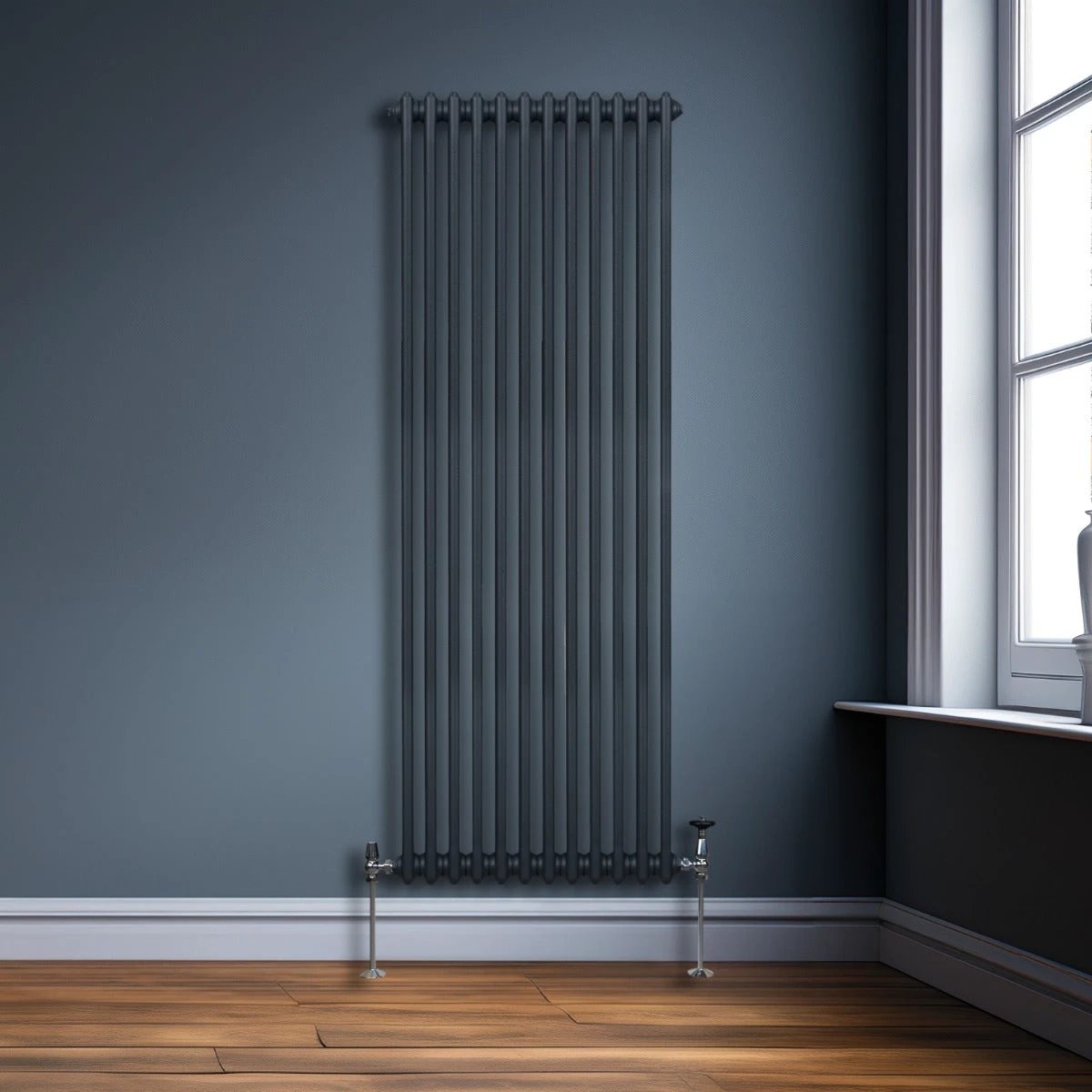 Traditional Radiator 1800x562mm Two Column Anthracite Finish For Living Rooms And Hallways by Monster Shop