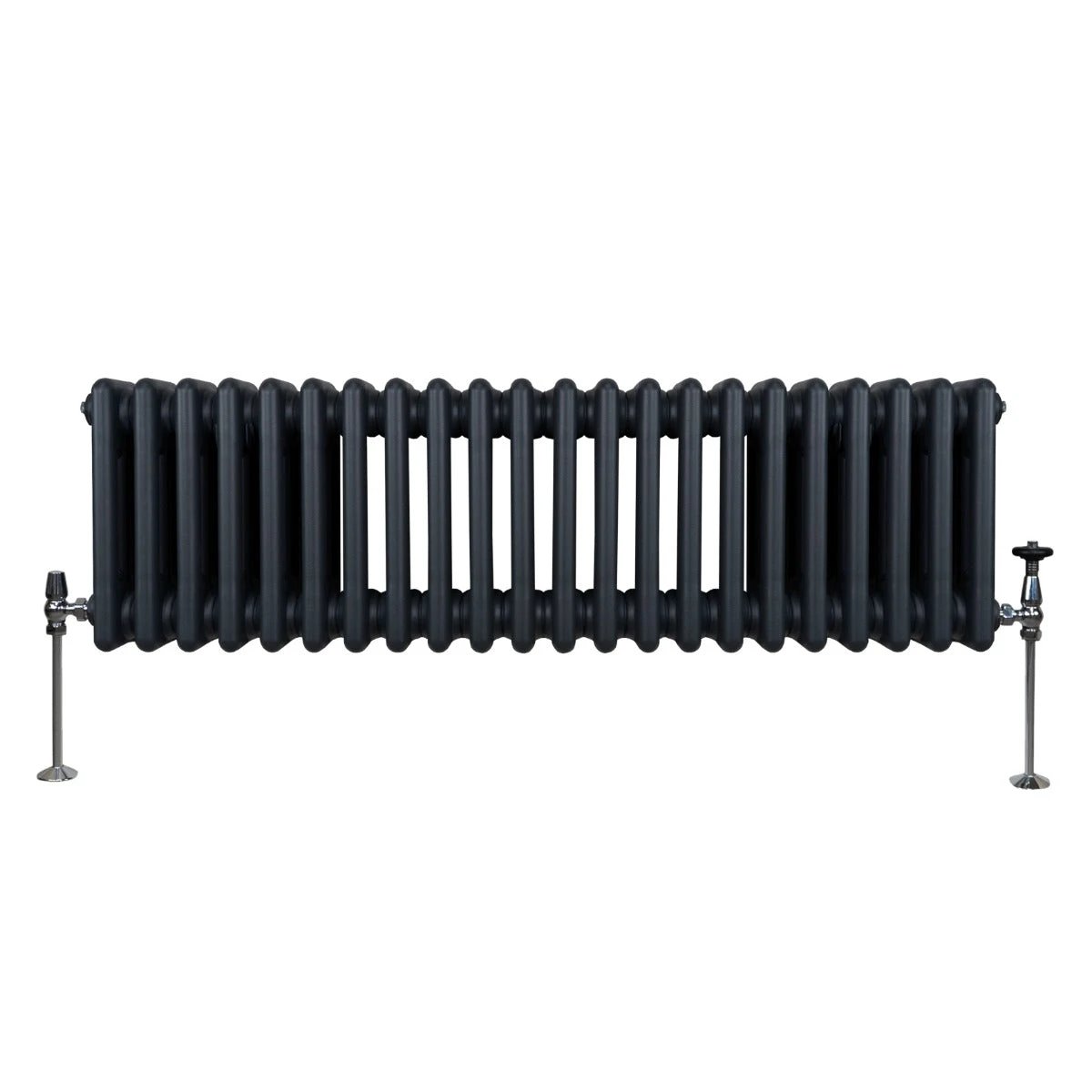 Premium Traditional 3 Column Radiator 300x1012mm Anthracite Grey Robust 1.5mm Carbon Steel for Efficient Home Heating by Monster Shop