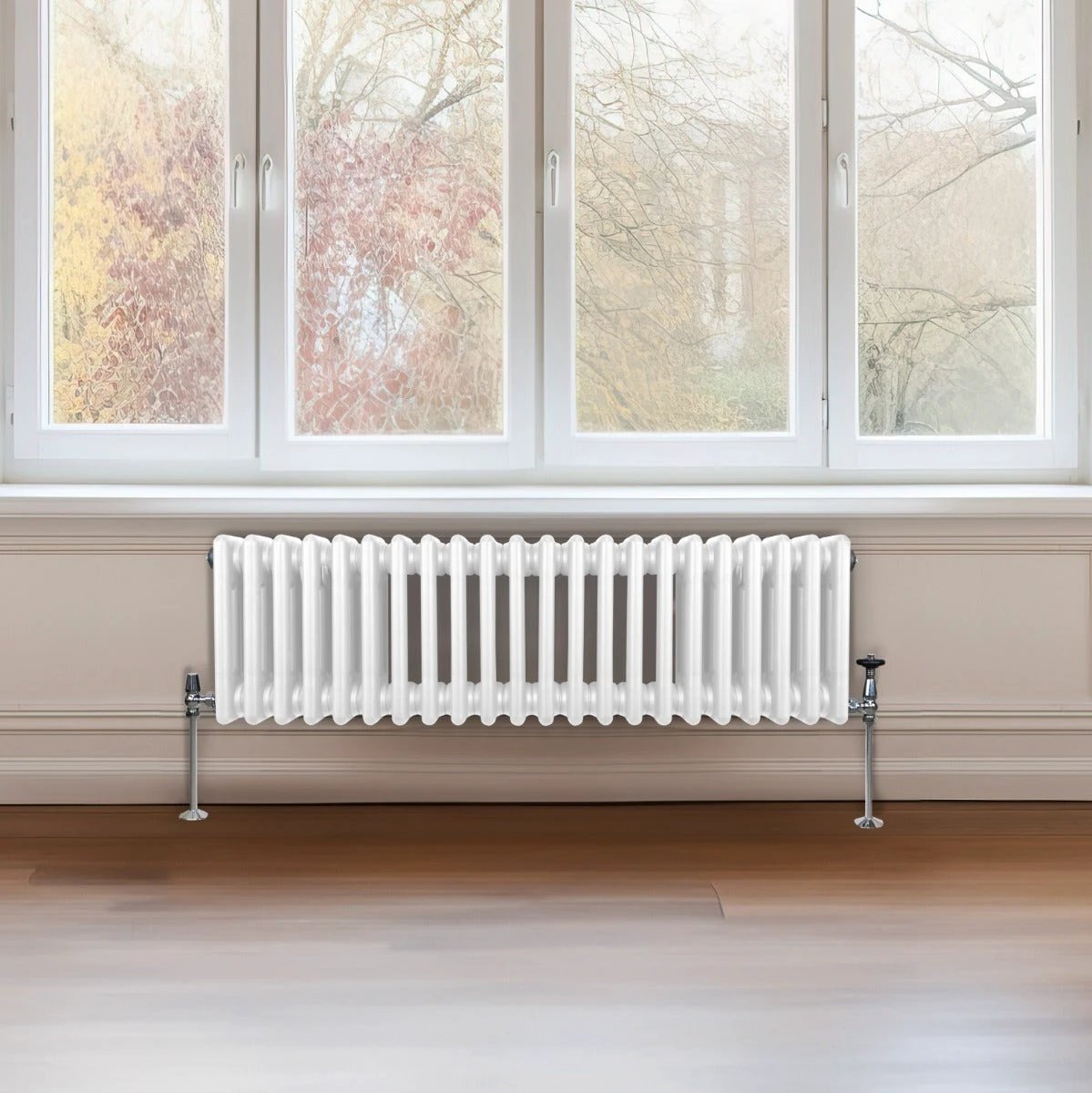 Premium Traditional Radiator 300 By 1012mm White Finish For Homes With Classic ThreeColumn Design And Efficient Heat by Monster Shop