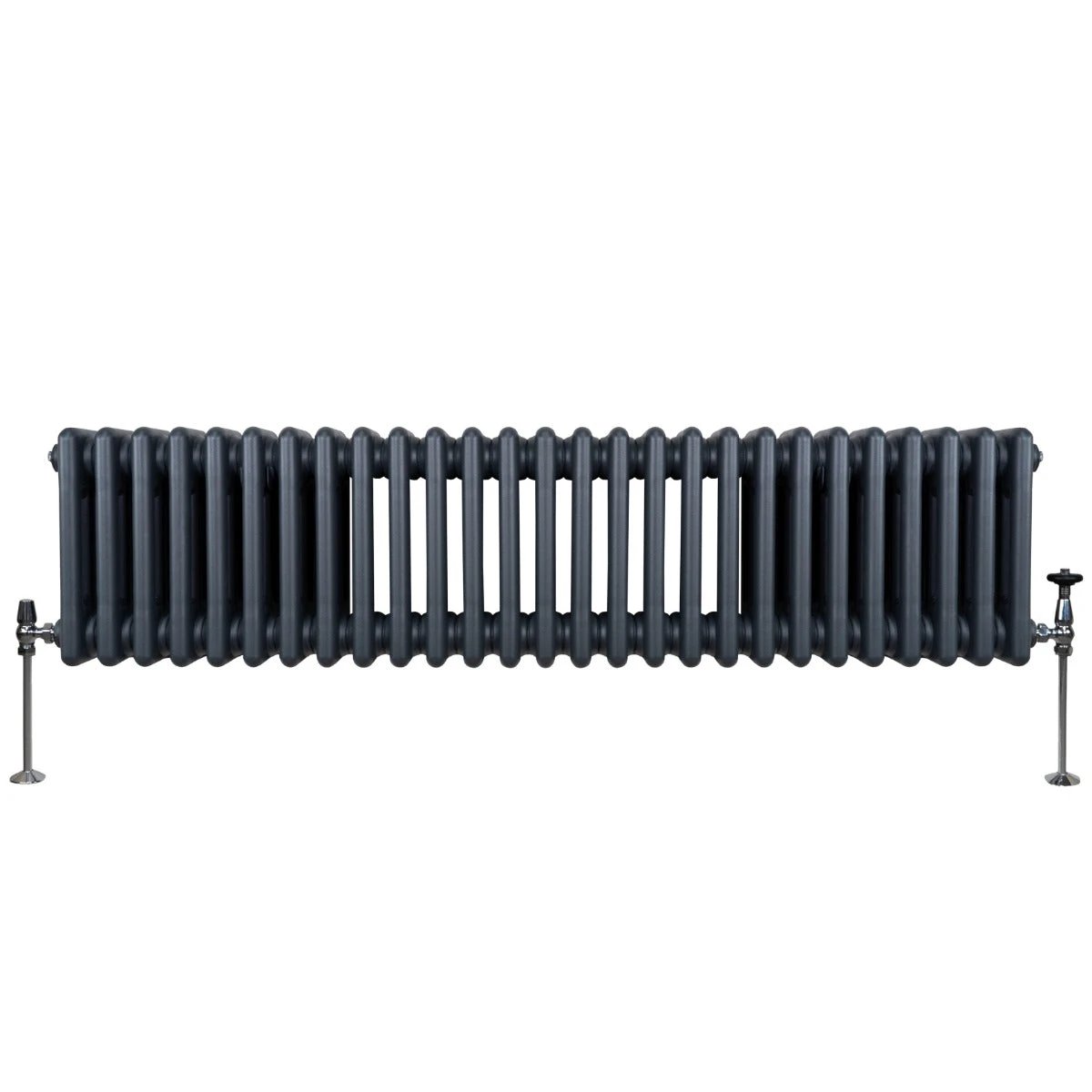 Premium Radiator 300 X 1192mm Three-Column Anthracite Grey For Traditional Home Interiors by Monster Shop