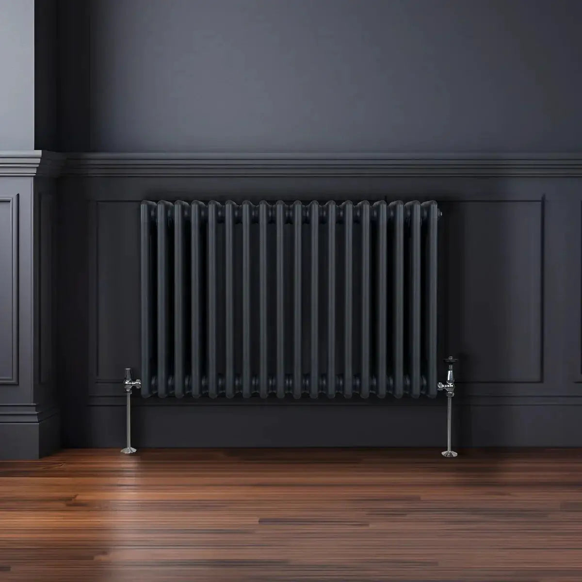 Monster Shop Traditional 3 Column Radiator - 600 x 832mm - Anthracite Grey -