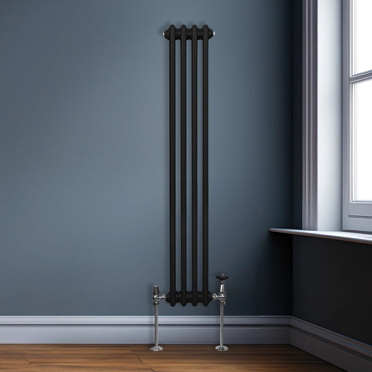Classic Radiator 1500x202mm Black Carbon Steel by Monster Shop
