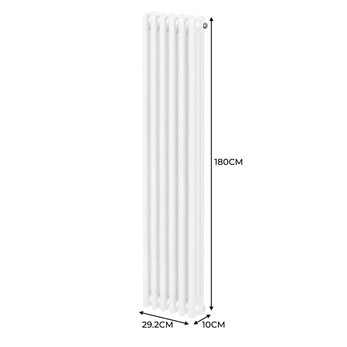 Monster Shop Premium Radiator 1800x292mm White 3 Column Home - Radiator